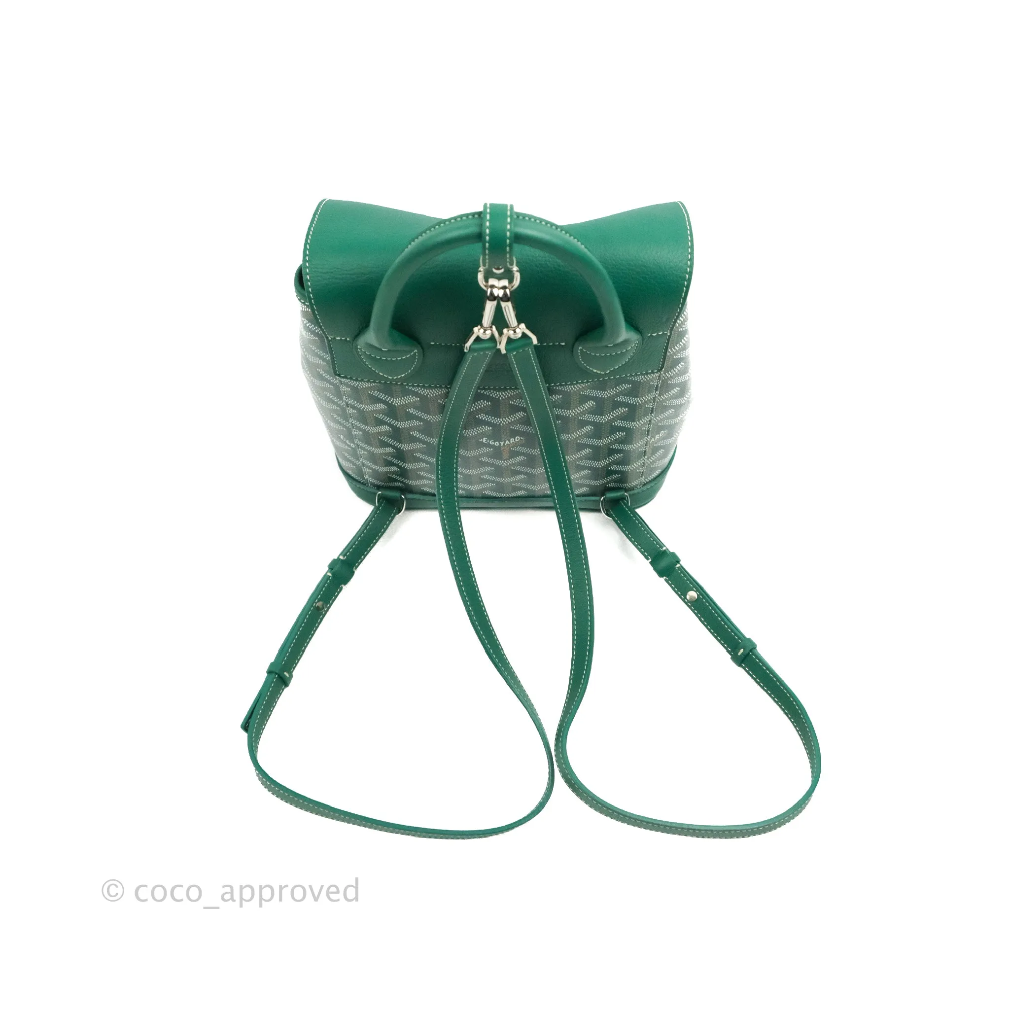 Goyard Mini Alpin Backpack Green Goyardine Calfskin