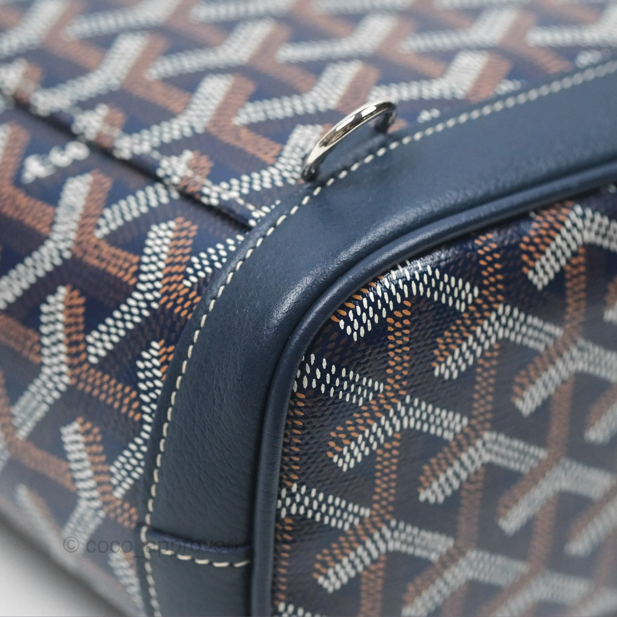 Goyard Mini Alpin Backpack Navy Blue Goyardine Calfskin