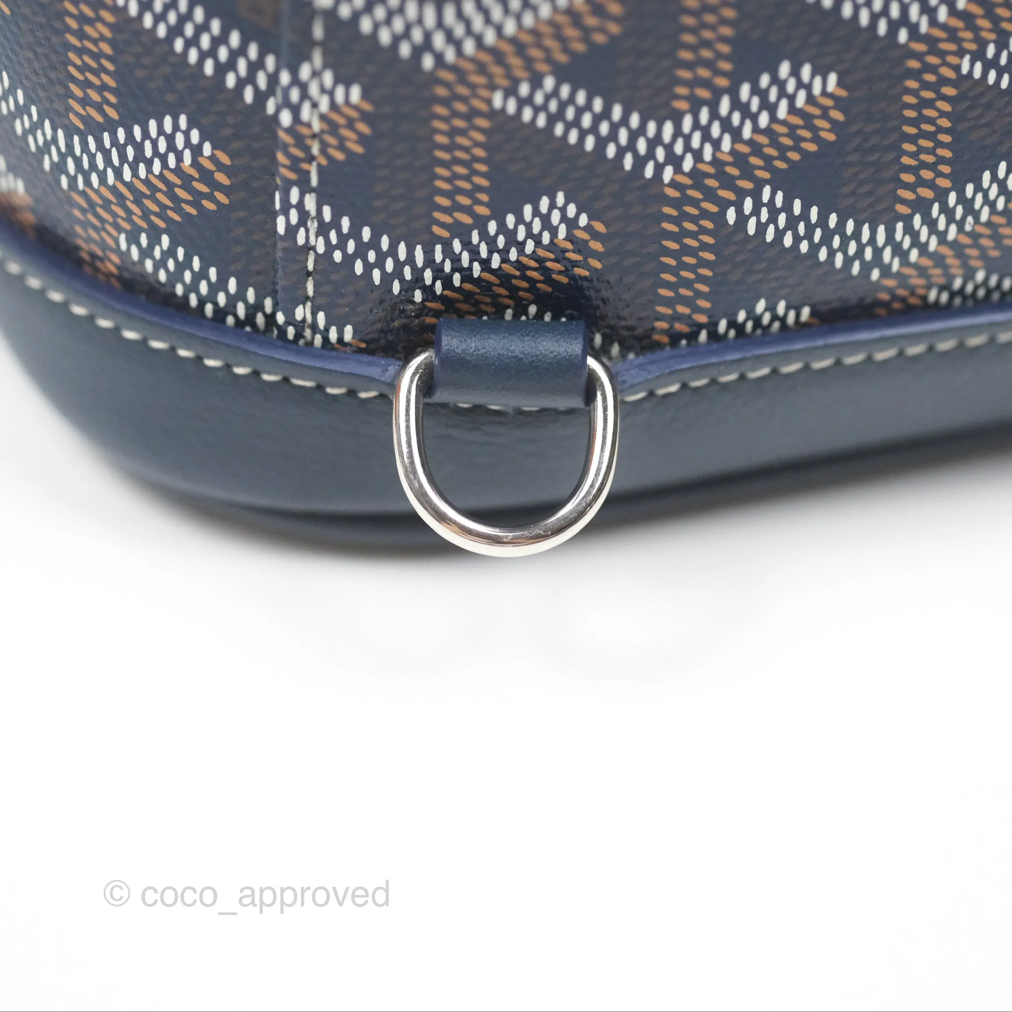 Goyard Mini Alpin Backpack Navy Blue Goyardine Calfskin