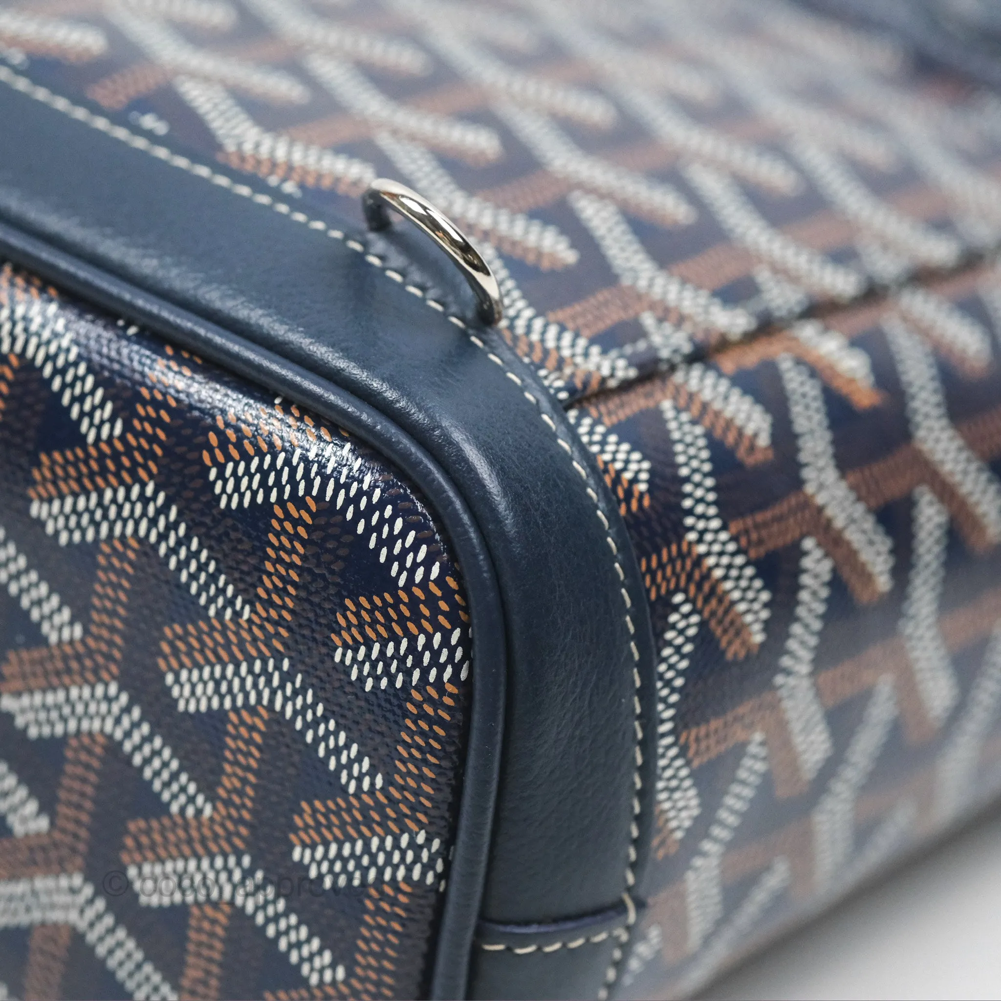 Goyard Mini Alpin Backpack Navy Blue Goyardine Calfskin