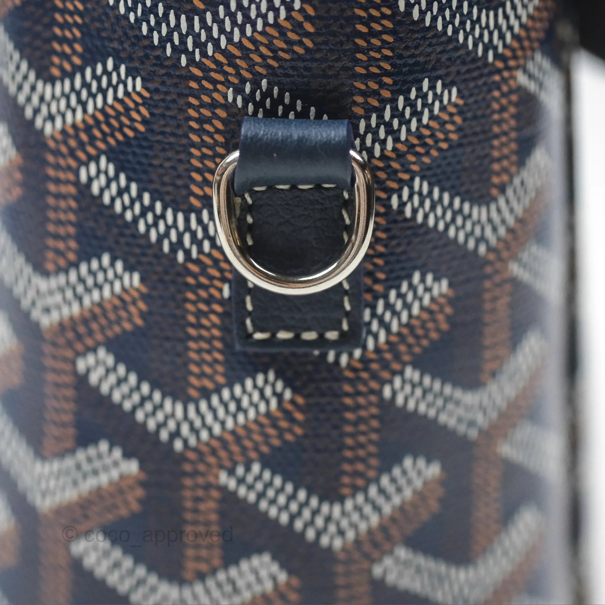 Goyard Mini Alpin Backpack Navy Blue Goyardine Calfskin