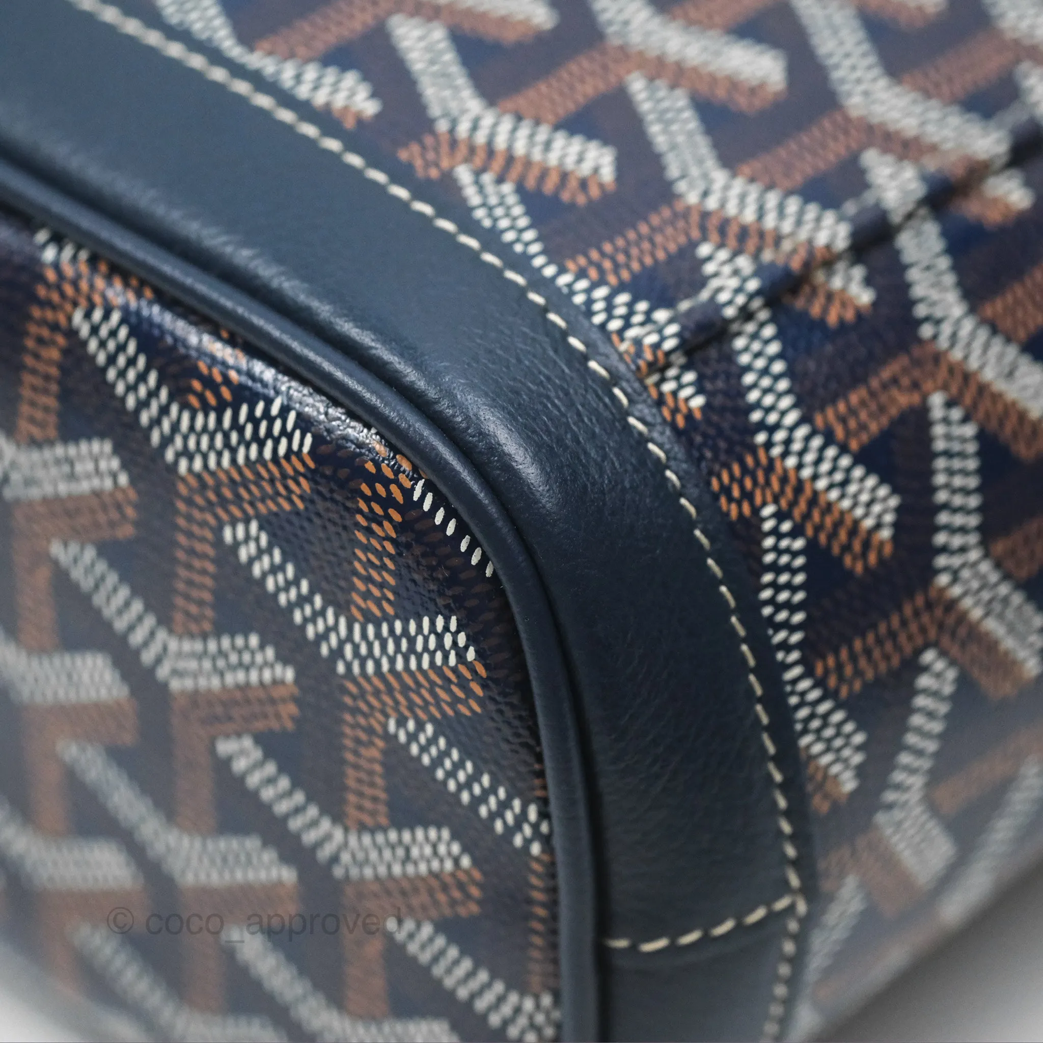 Goyard Mini Alpin Backpack Navy Blue Goyardine Calfskin