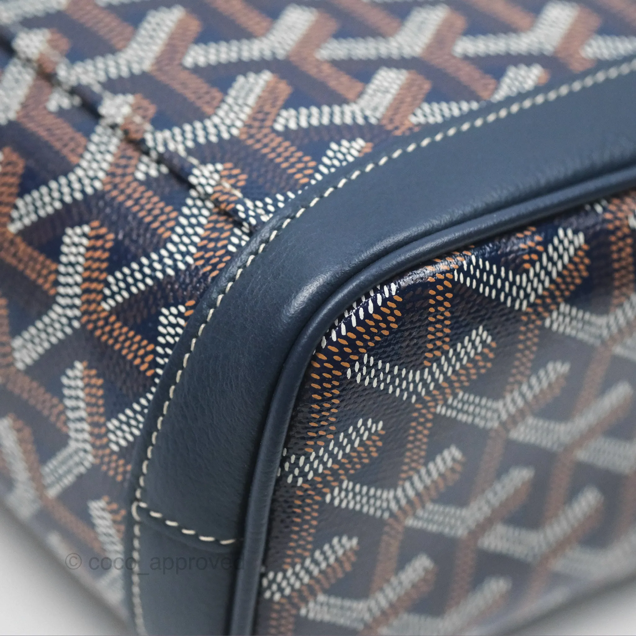 Goyard Mini Alpin Backpack Navy Blue Goyardine Calfskin