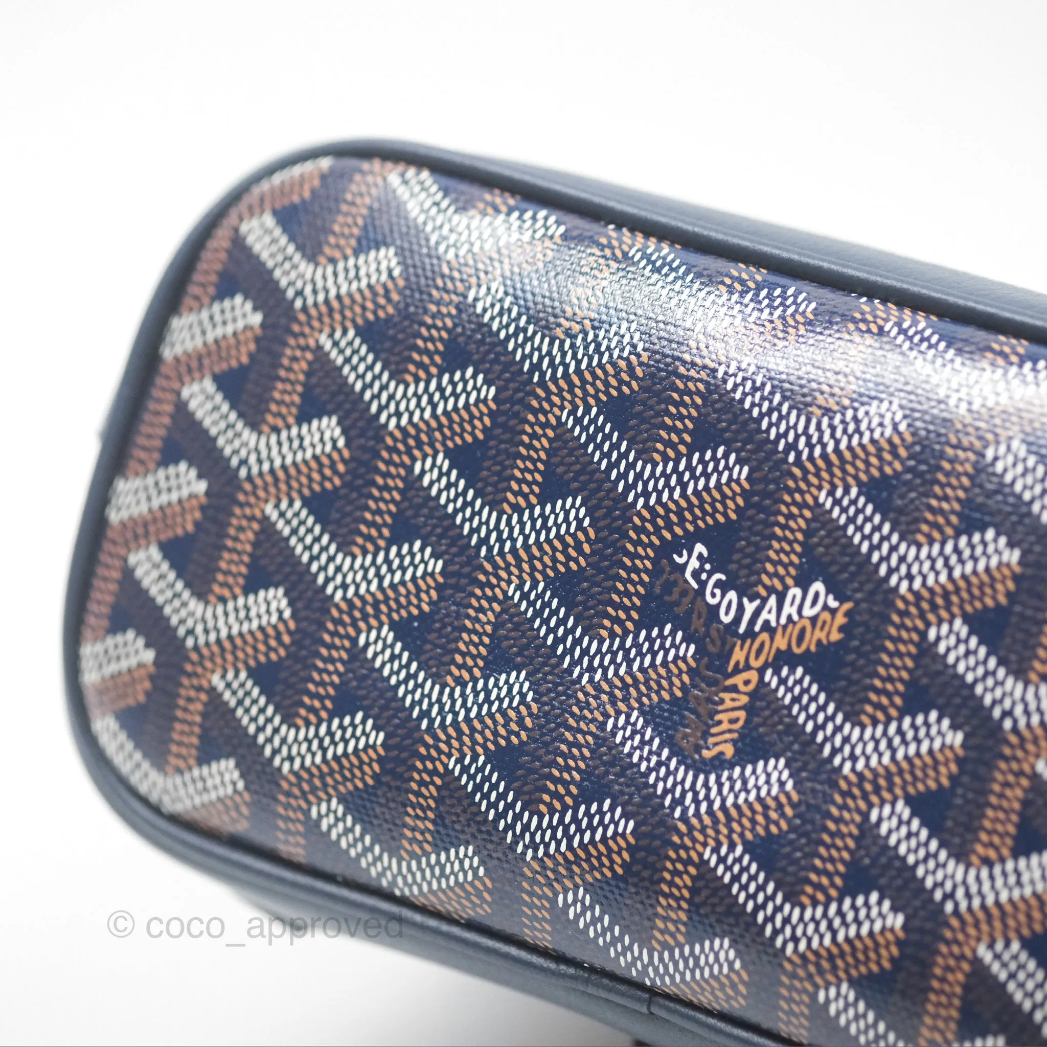 Goyard Mini Alpin Backpack Navy Blue Goyardine Calfskin