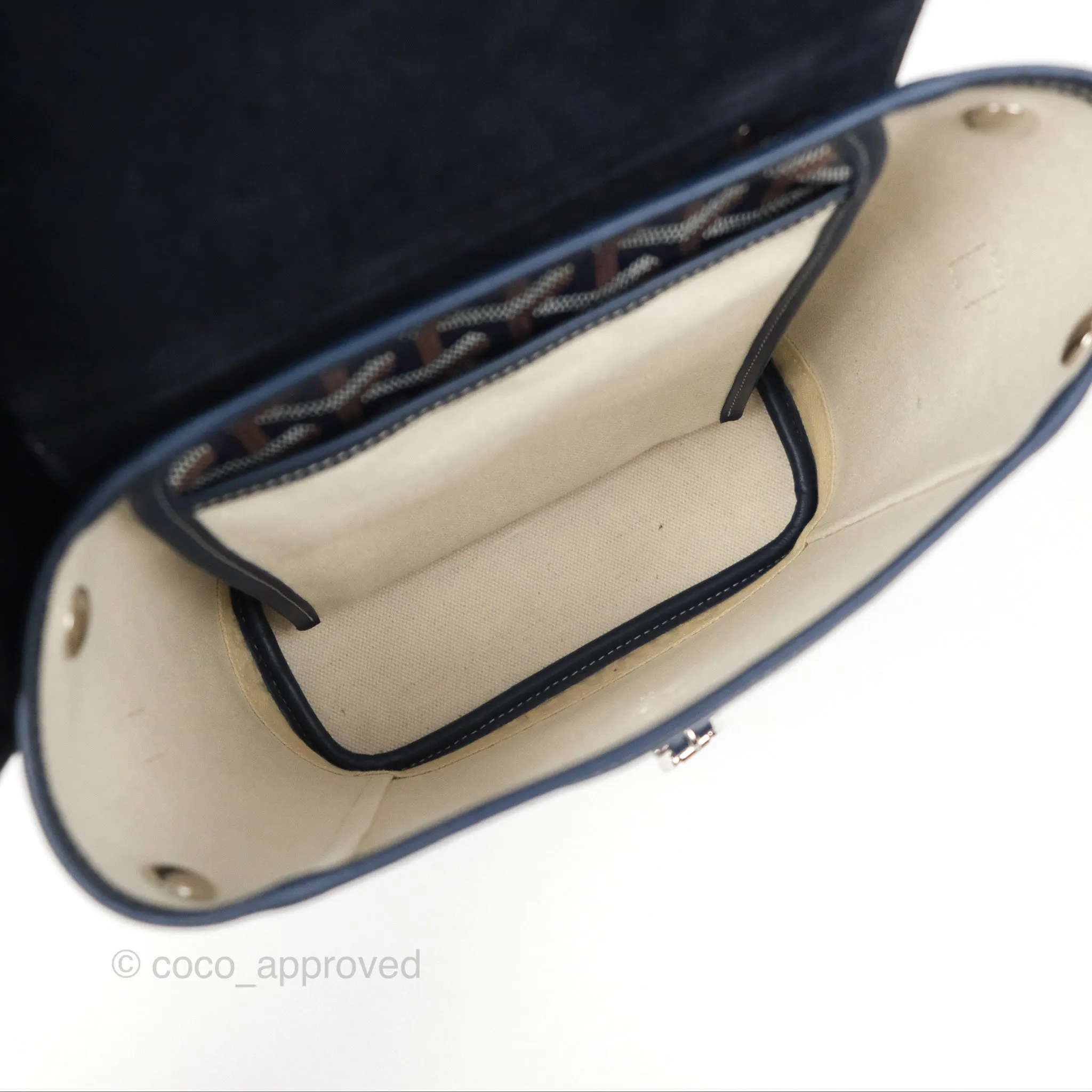 Goyard Mini Alpin Backpack Navy Blue Goyardine Calfskin