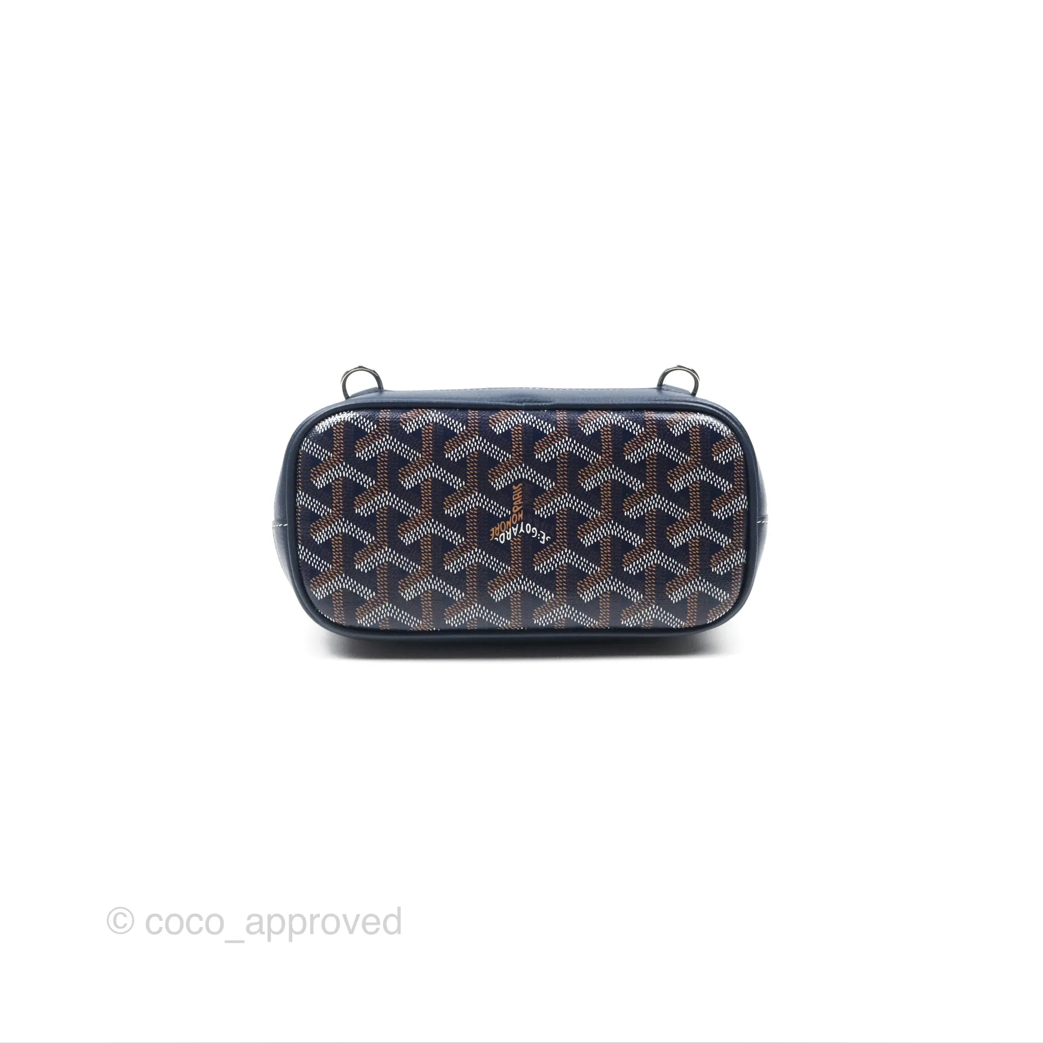 Goyard Mini Alpin Backpack Navy Blue Goyardine Calfskin