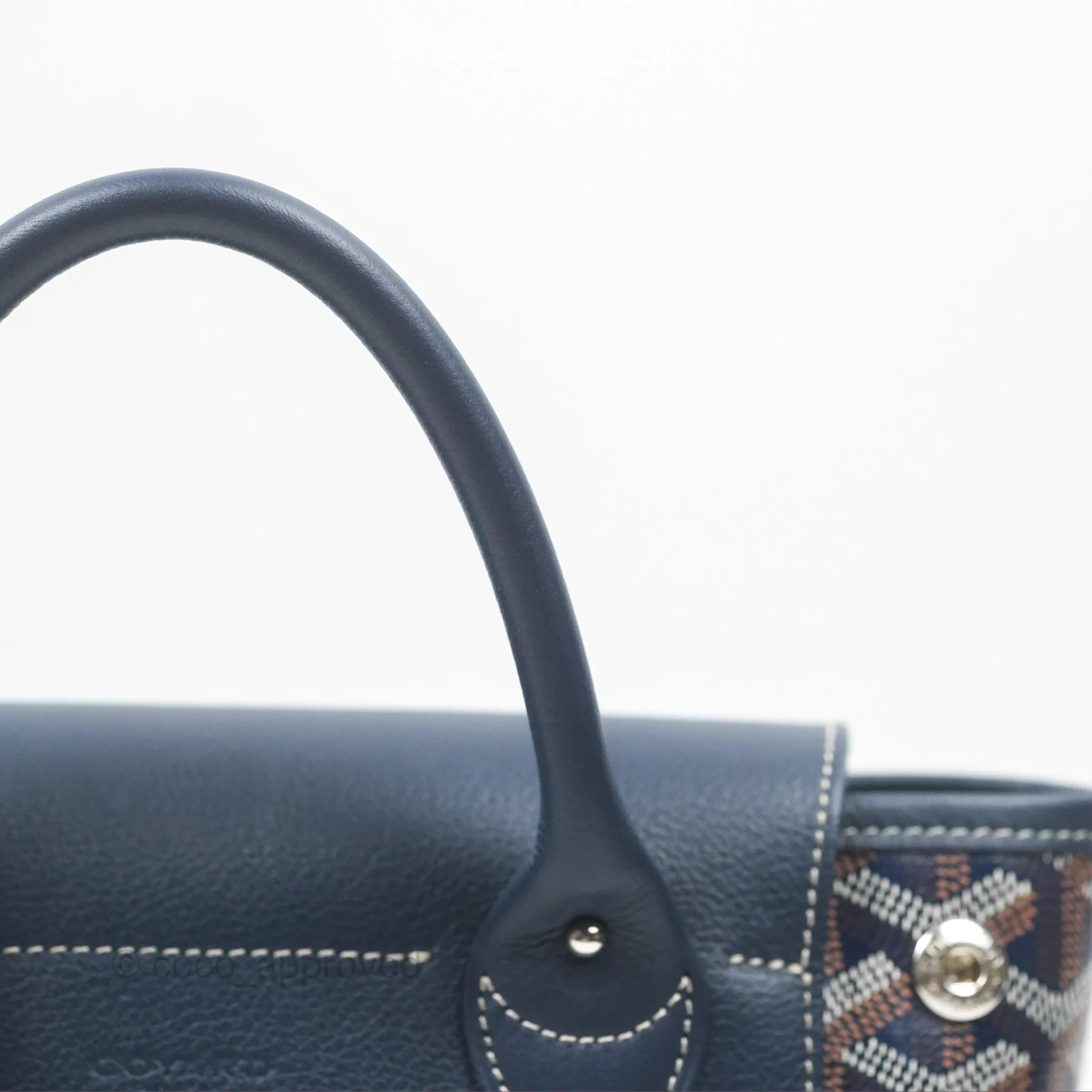 Goyard Mini Alpin Backpack Navy Blue Goyardine Calfskin