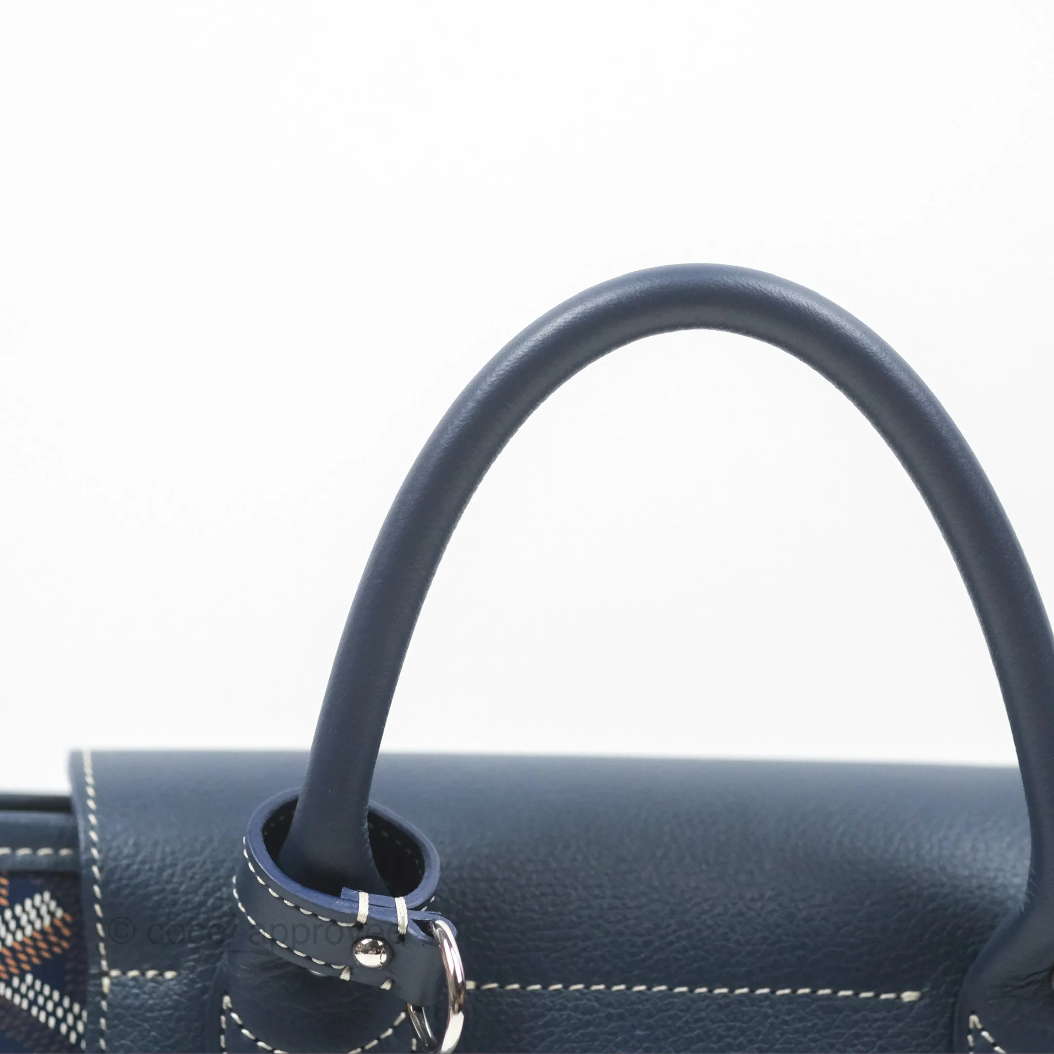 Goyard Mini Alpin Backpack Navy Blue Goyardine Calfskin