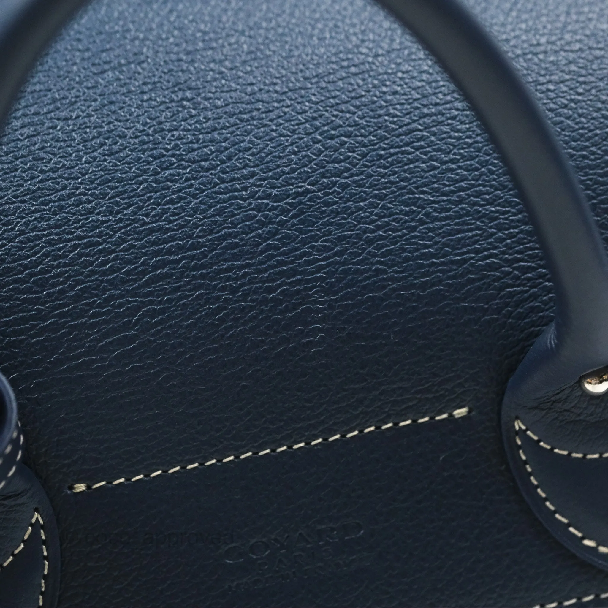 Goyard Mini Alpin Backpack Navy Blue Goyardine Calfskin