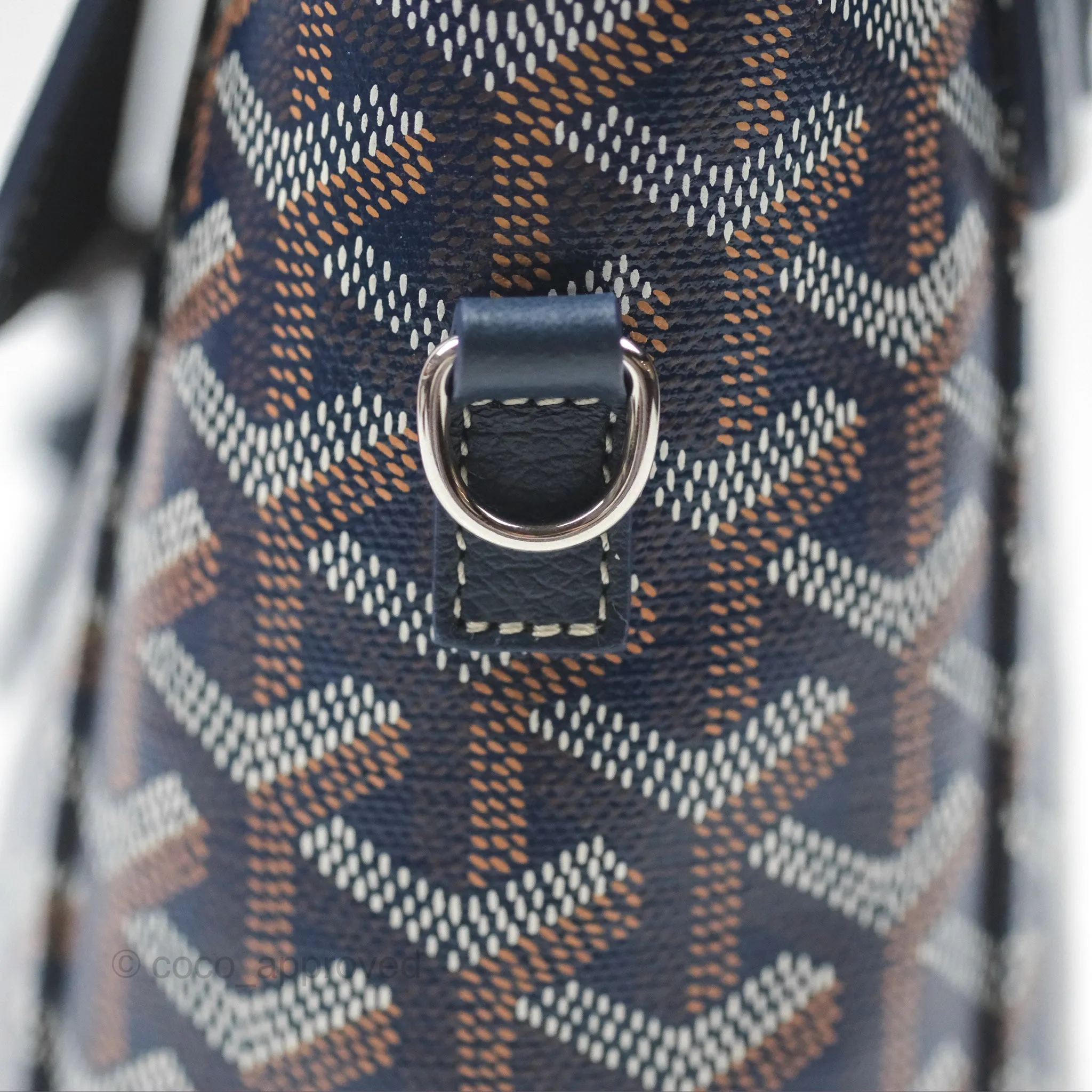 Goyard Mini Alpin Backpack Navy Blue Goyardine Calfskin