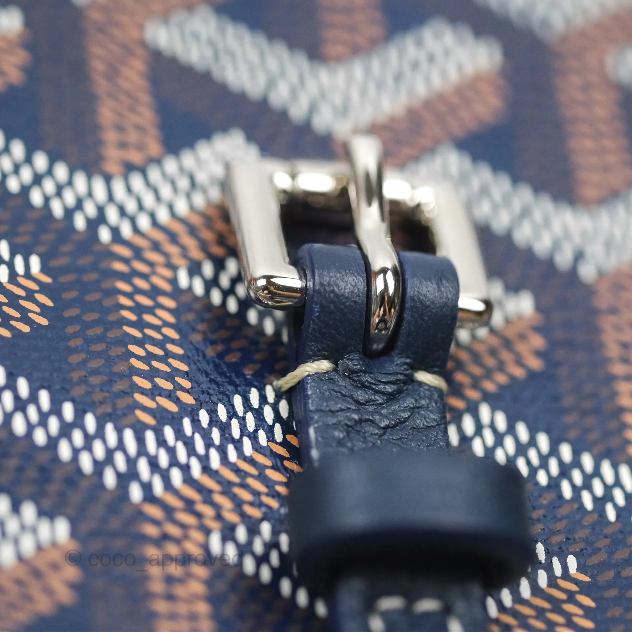 Goyard Mini Alpin Backpack Navy Blue Goyardine Calfskin
