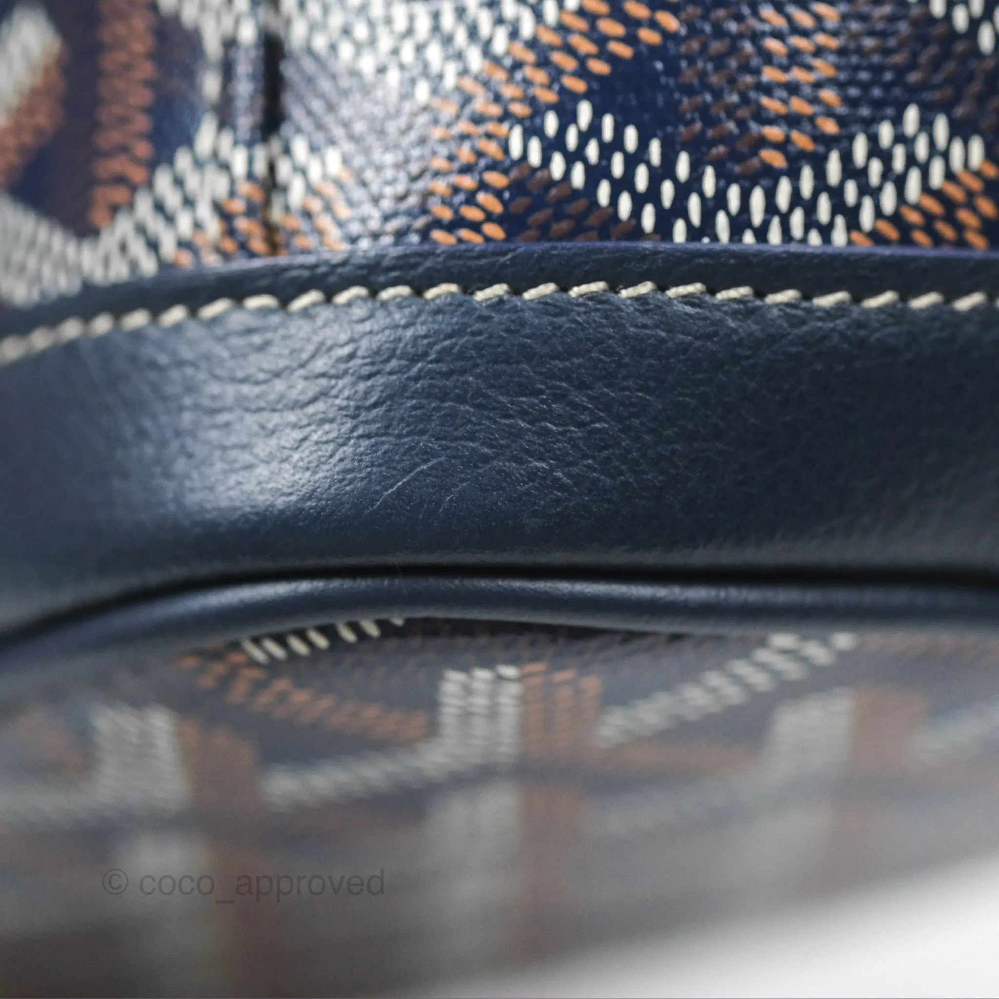 Goyard Mini Alpin Backpack Navy Blue Goyardine Calfskin