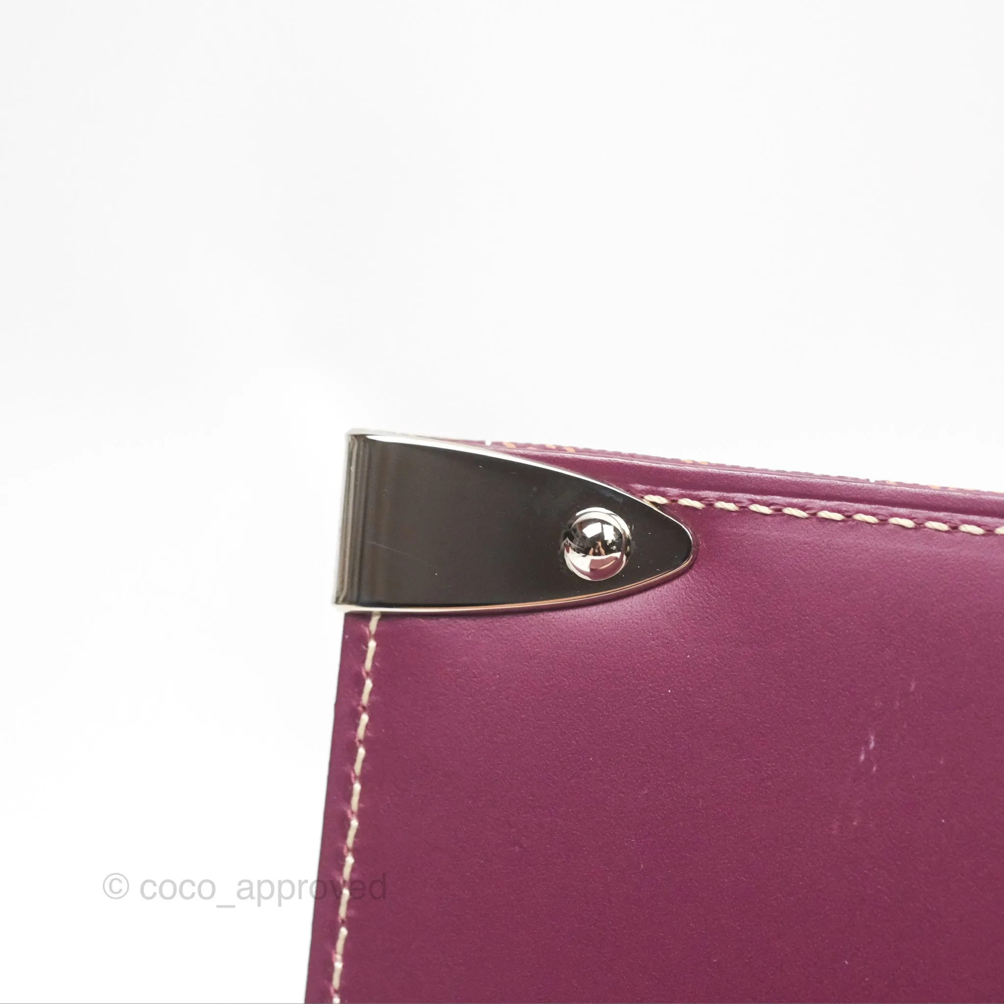 Goyard Monte-Carlo Bois Clutch Wine Red Goyardine Canvas