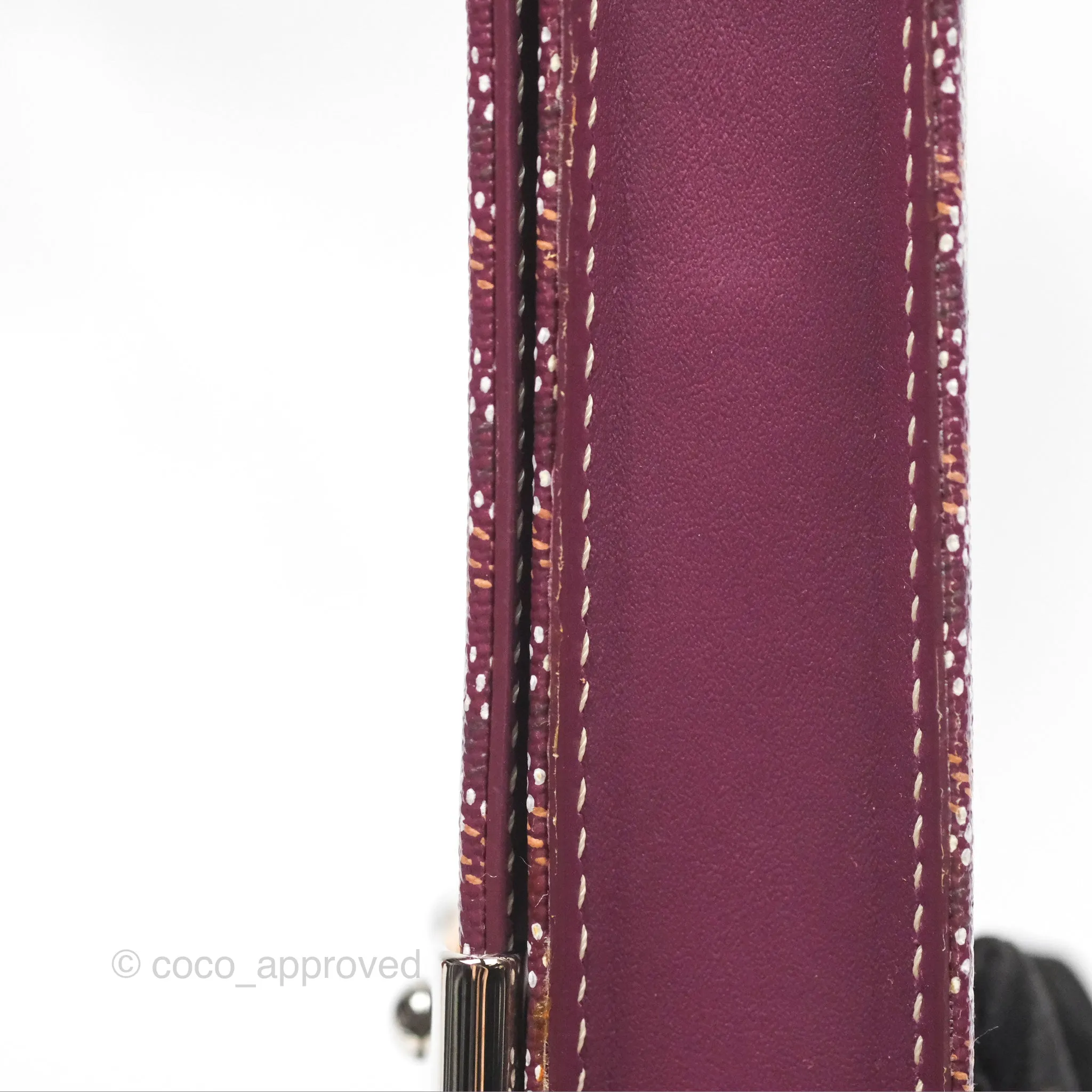 Goyard Monte-Carlo Bois Clutch Wine Red Goyardine Canvas