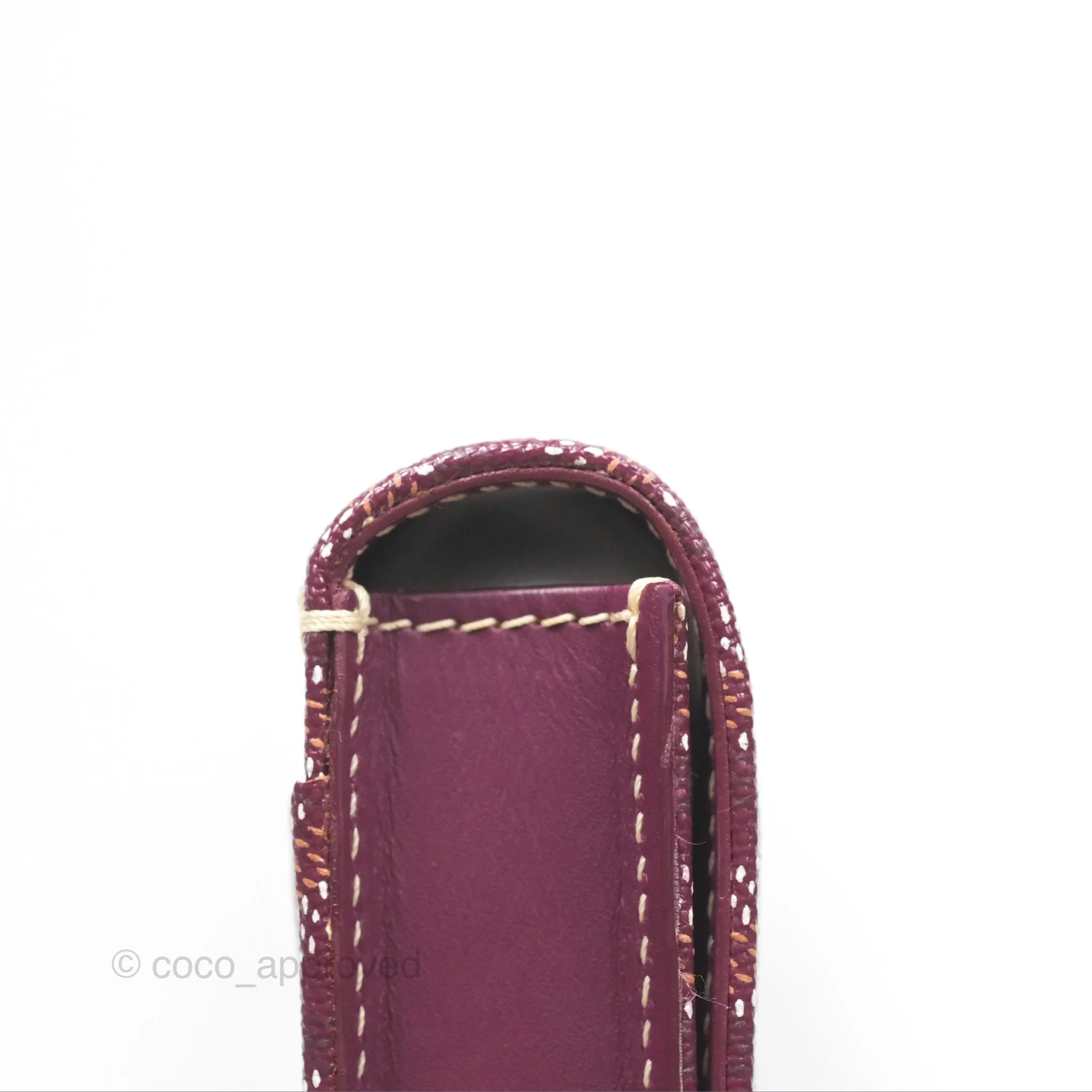 Goyard Monte-Carlo Bois Clutch Wine Red Goyardine Canvas