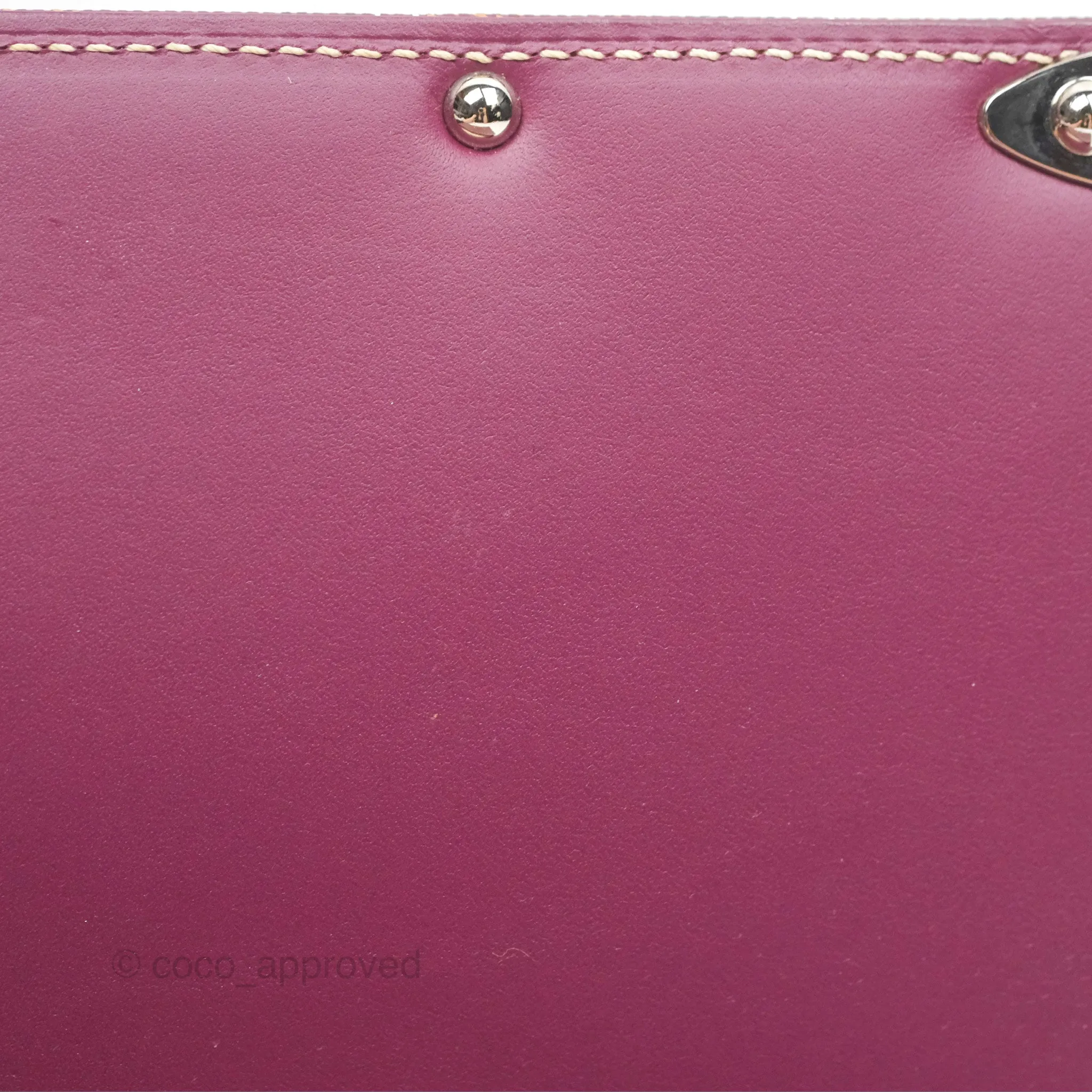 Goyard Monte-Carlo Bois Clutch Wine Red Goyardine Canvas