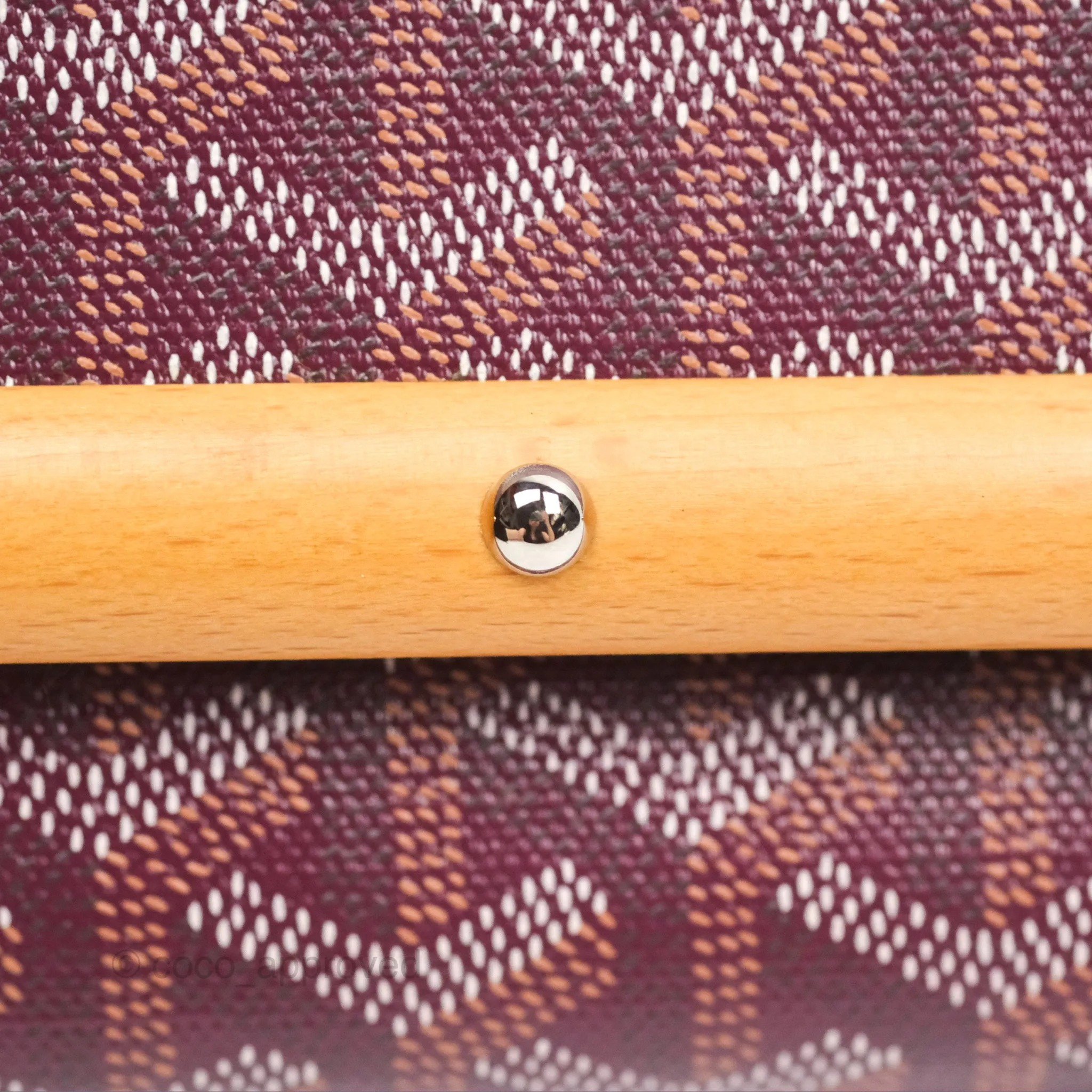 Goyard Monte-Carlo Bois Clutch Wine Red Goyardine Canvas