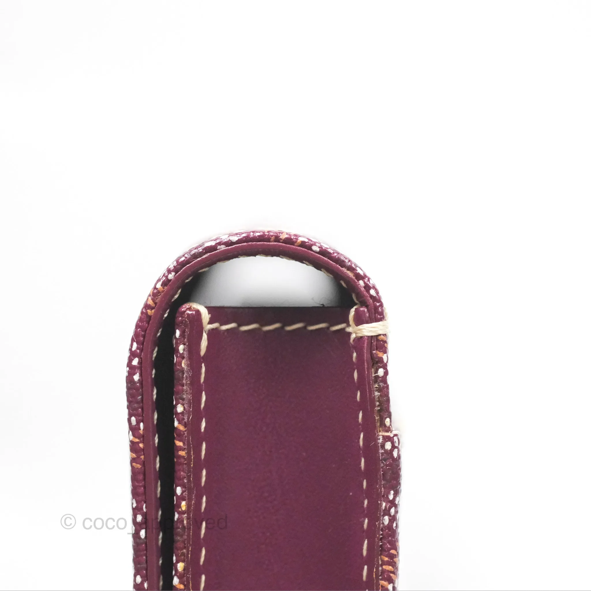 Goyard Monte-Carlo Bois Clutch Wine Red Goyardine Canvas