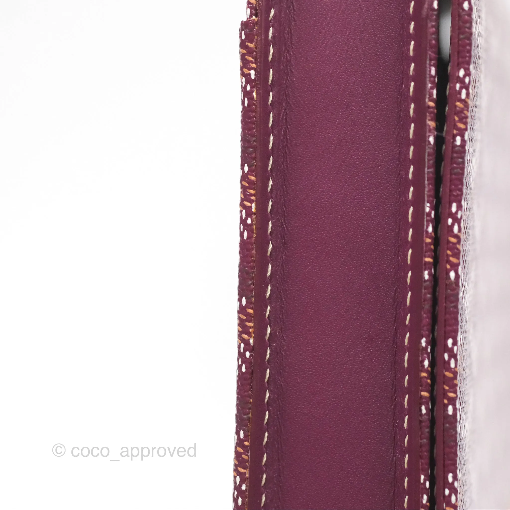 Goyard Monte-Carlo Bois Clutch Wine Red Goyardine Canvas
