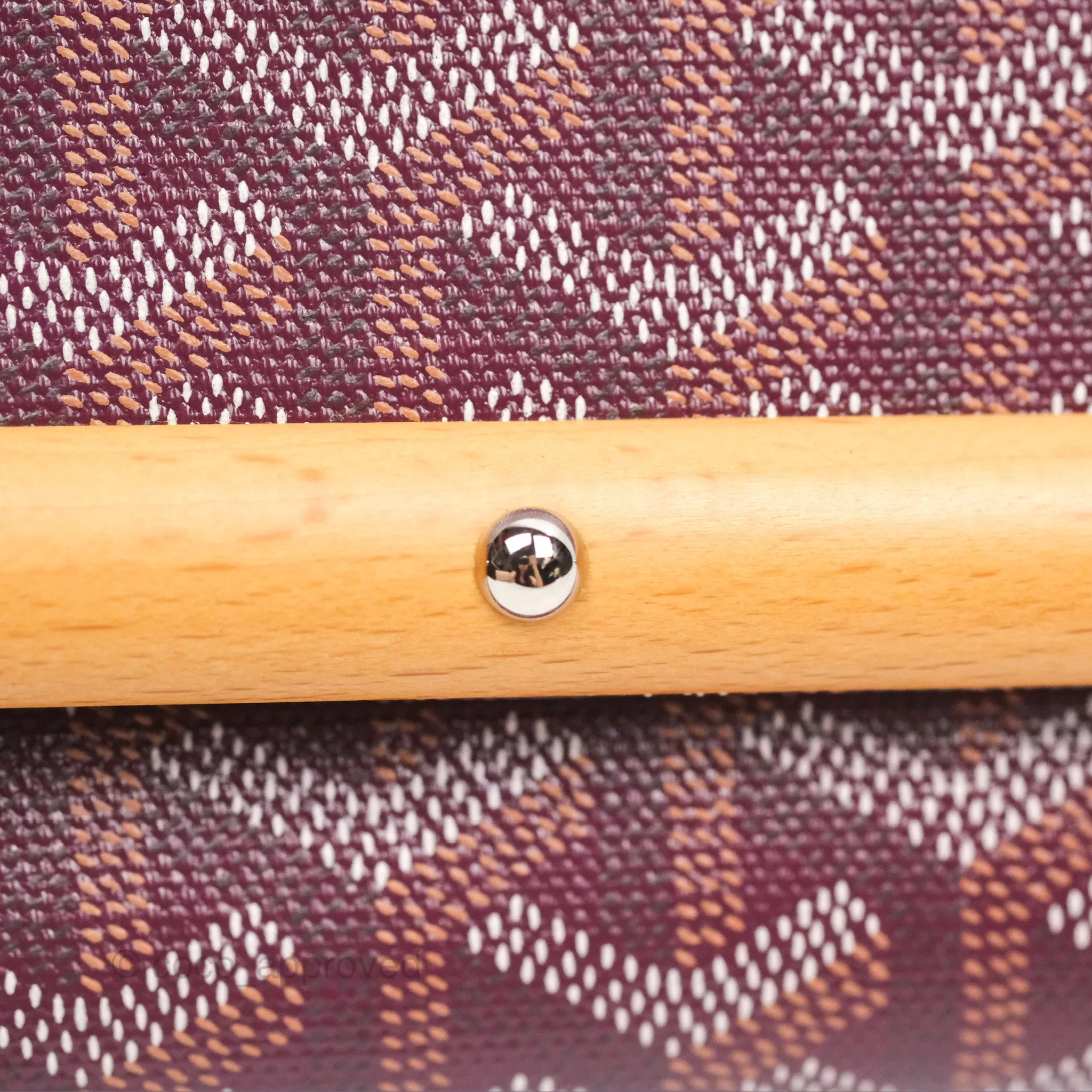 Goyard Monte-Carlo Bois Clutch Wine Red Goyardine Canvas