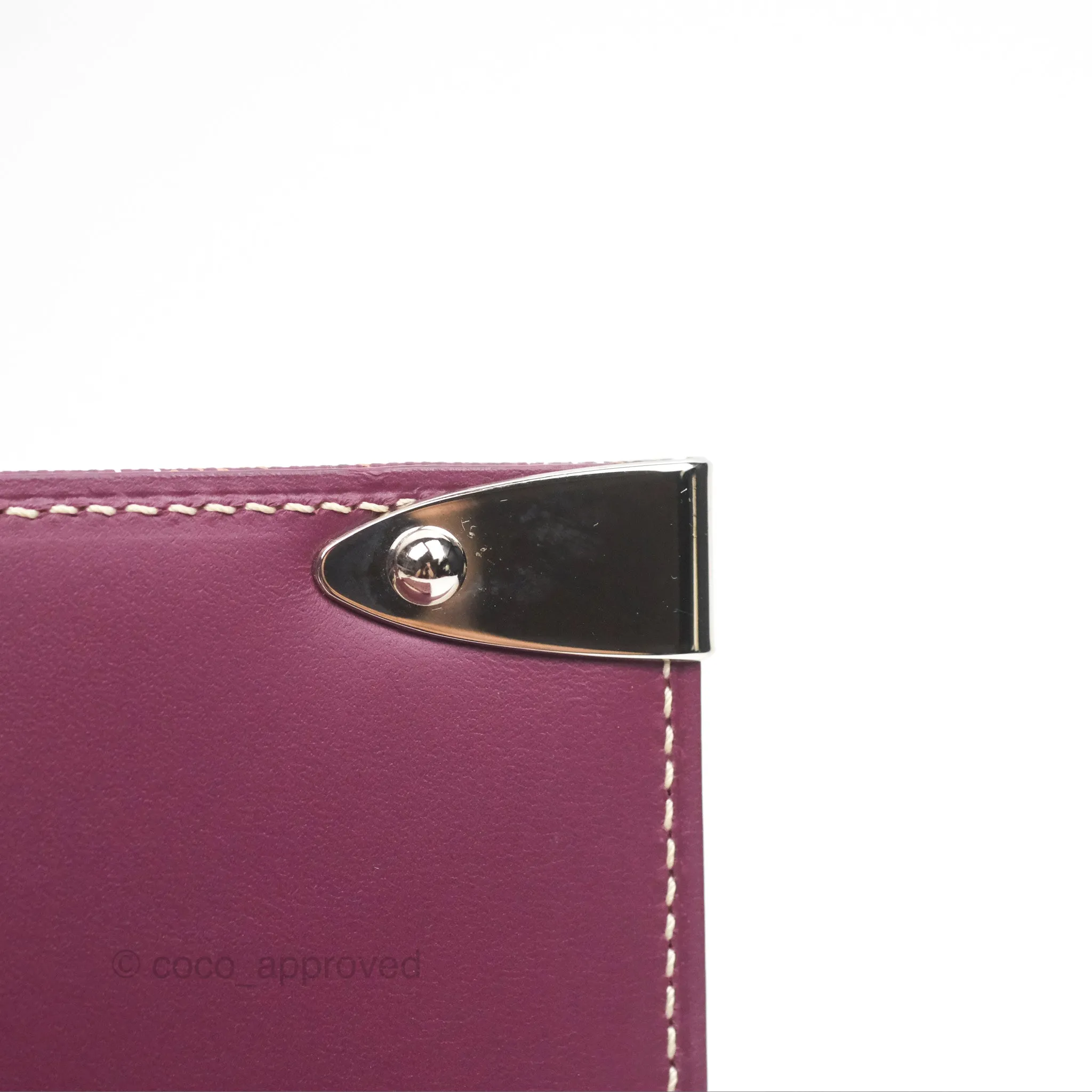Goyard Monte-Carlo Bois Clutch Wine Red Goyardine Canvas