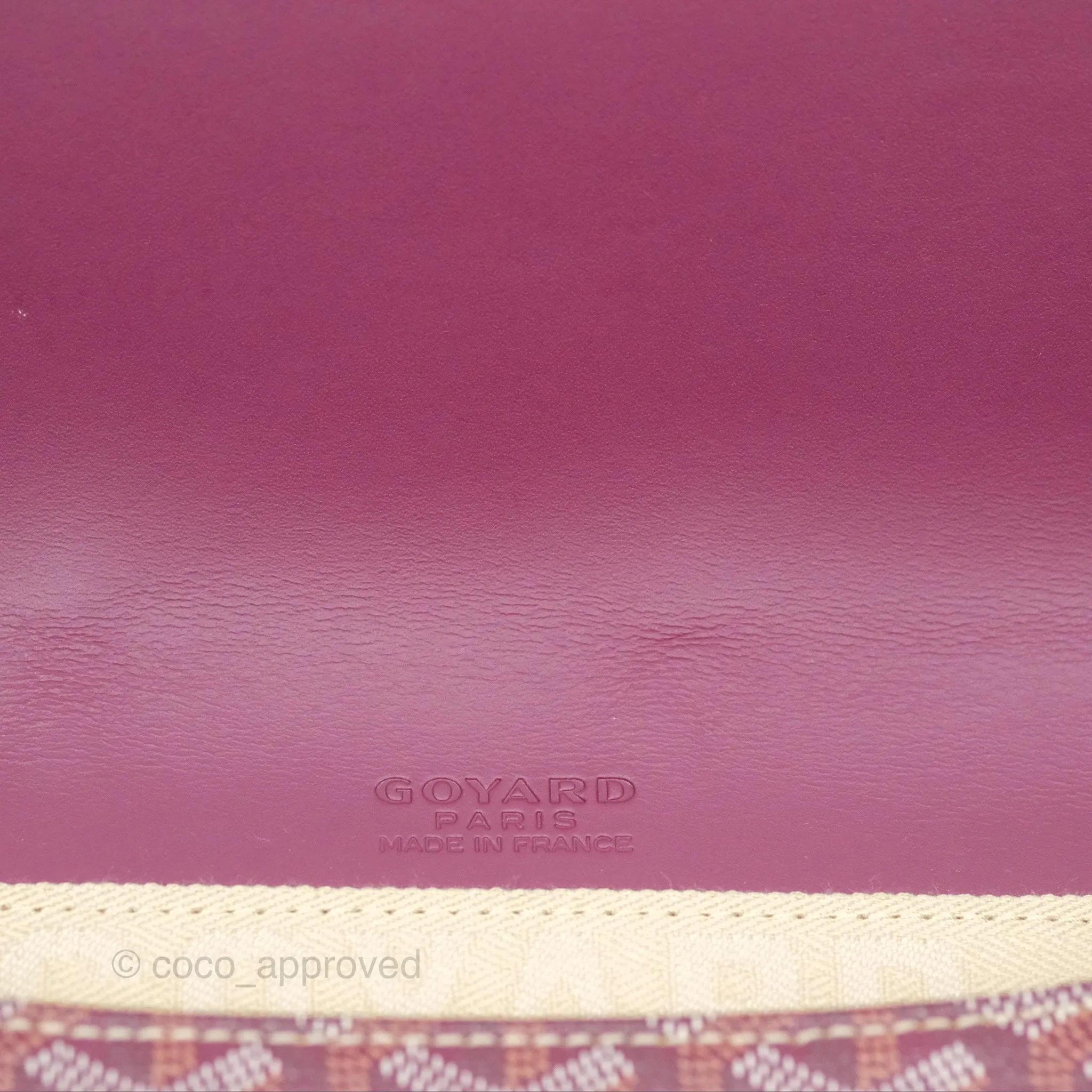 Goyard Monte-Carlo Bois Clutch Wine Red Goyardine Canvas