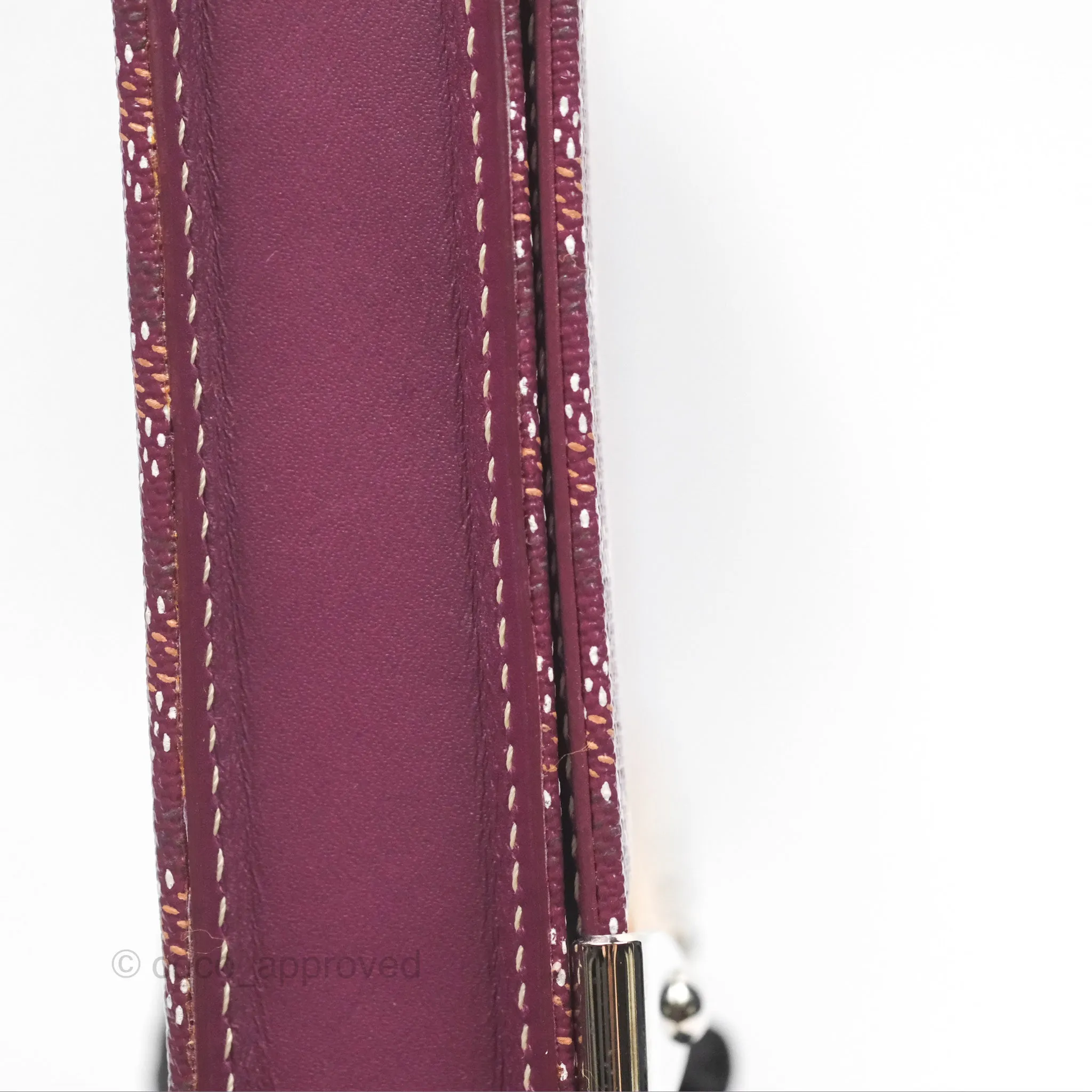 Goyard Monte-Carlo Bois Clutch Wine Red Goyardine Canvas