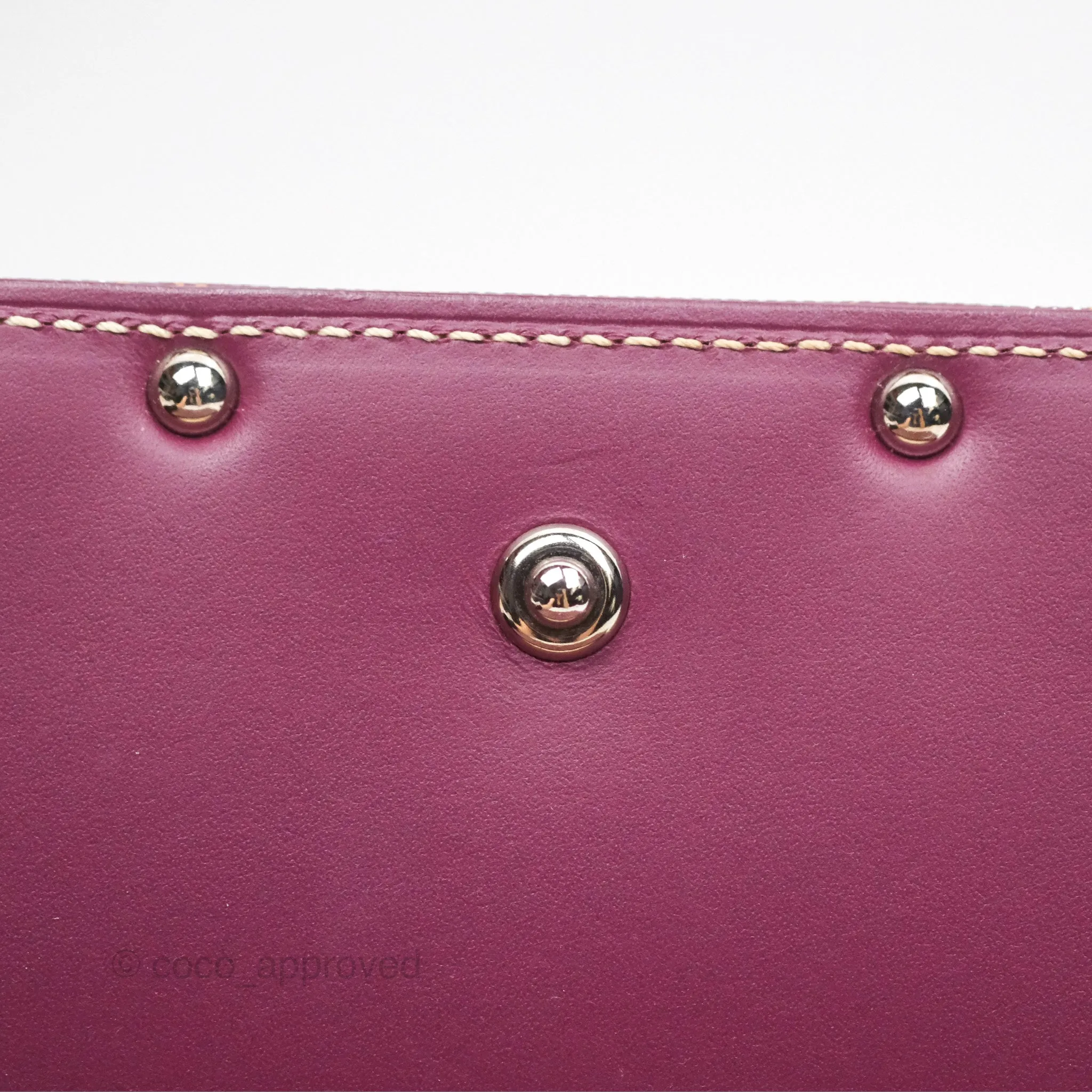 Goyard Monte-Carlo Bois Clutch Wine Red Goyardine Canvas