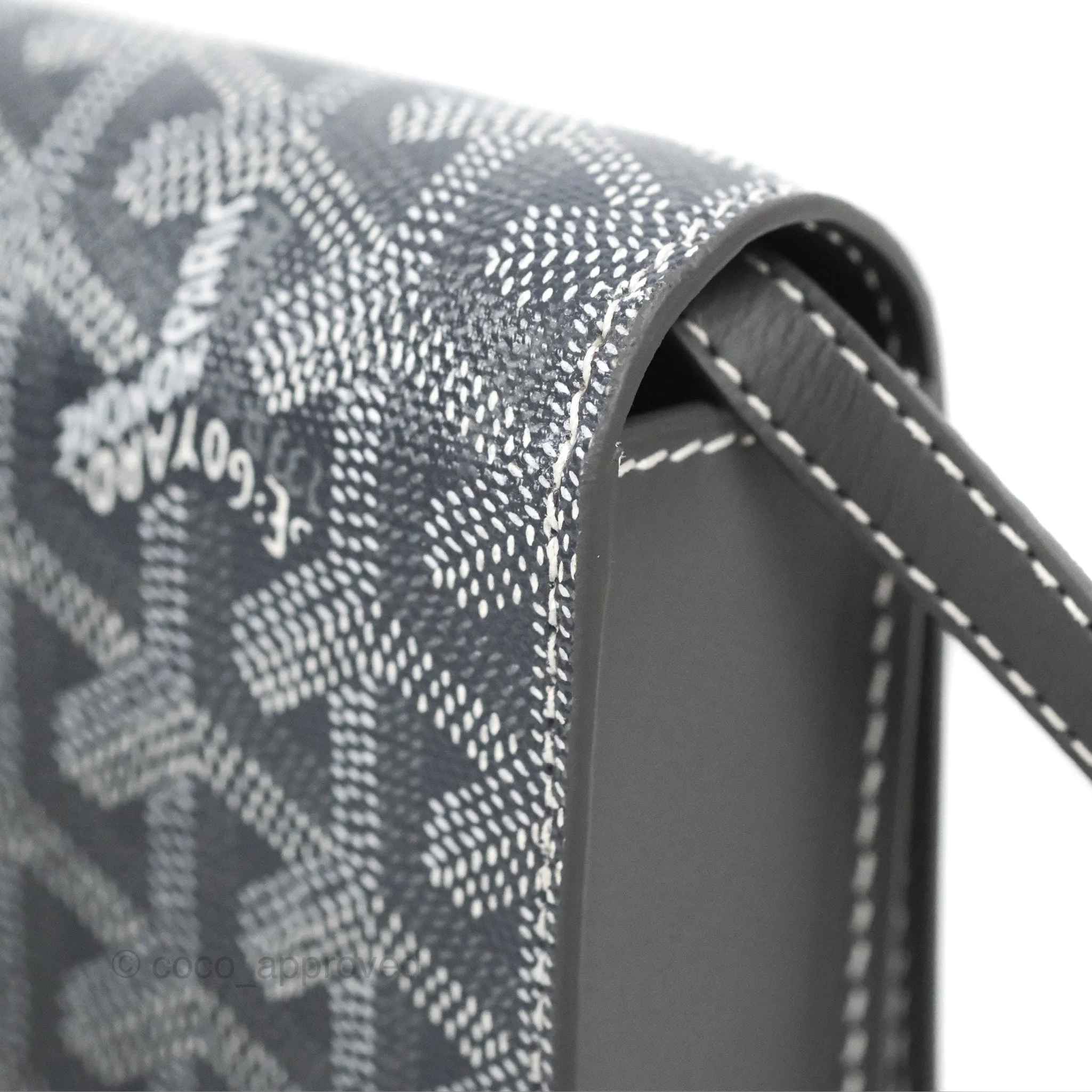 Goyard Monte-Carlo PM Clutch with Strap Grey Goyardine Canvas