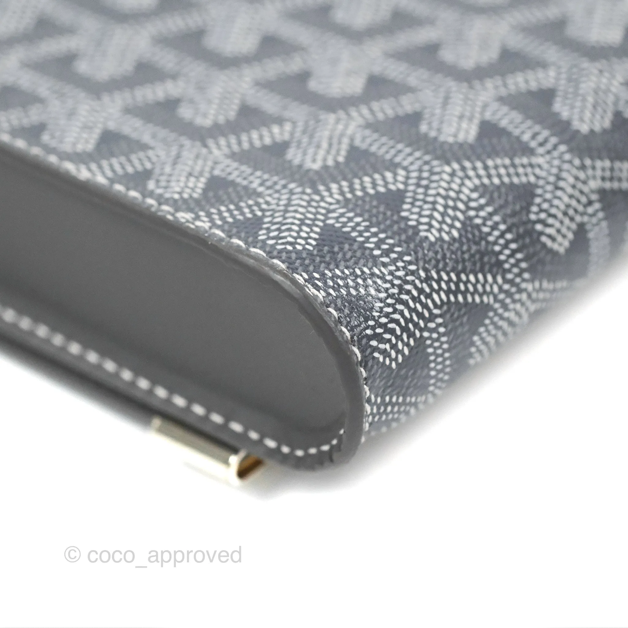 Goyard Monte-Carlo PM Clutch with Strap Grey Goyardine Canvas