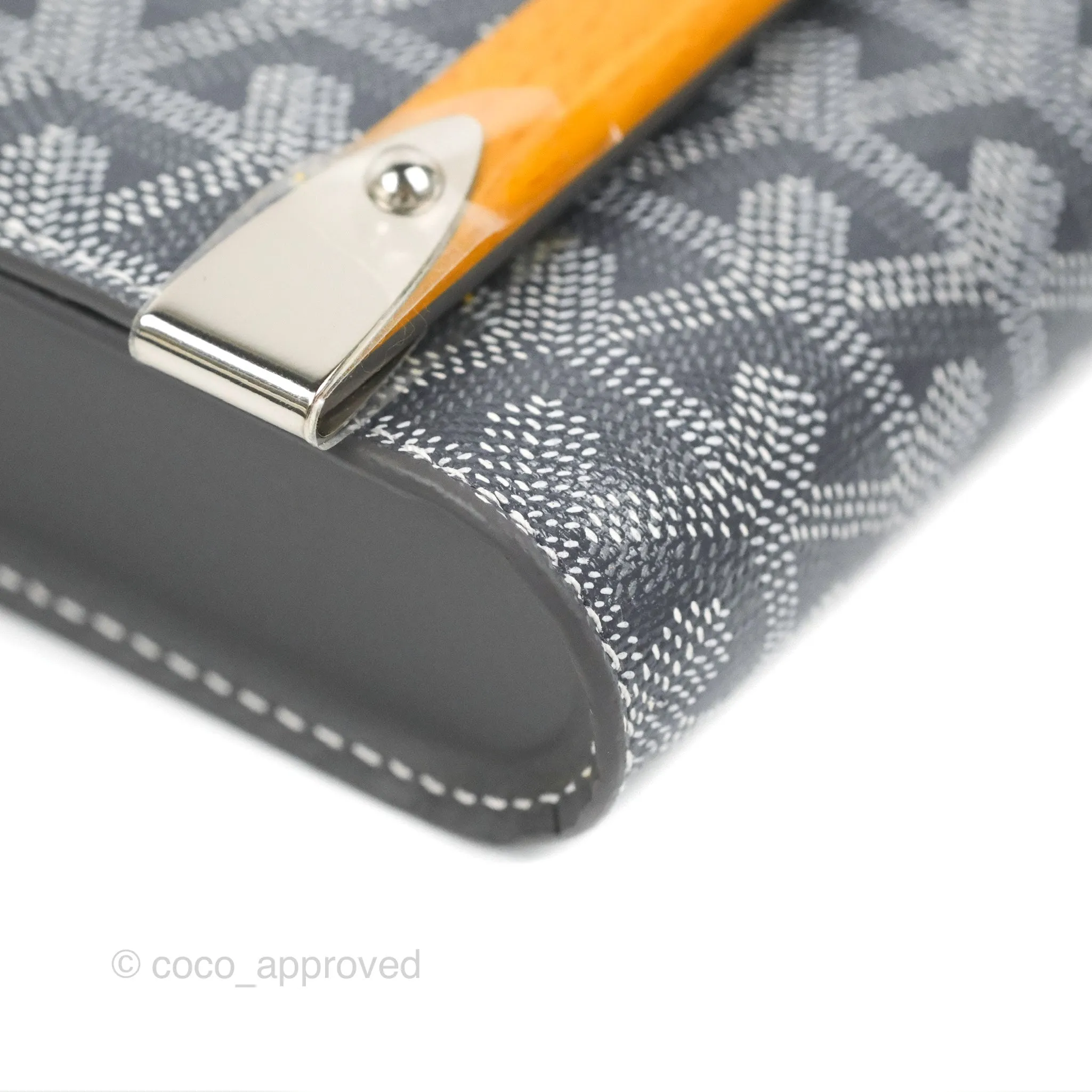 Goyard Monte-Carlo PM Clutch with Strap Grey Goyardine Canvas
