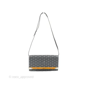 Goyard Monte-Carlo PM Clutch with Strap Grey Goyardine Canvas
