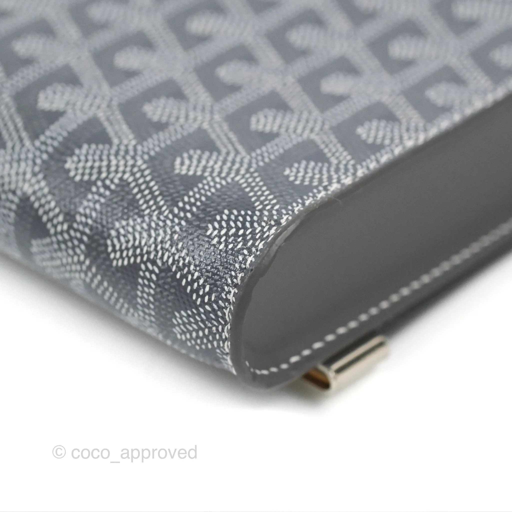Goyard Monte-Carlo PM Clutch with Strap Grey Goyardine Canvas