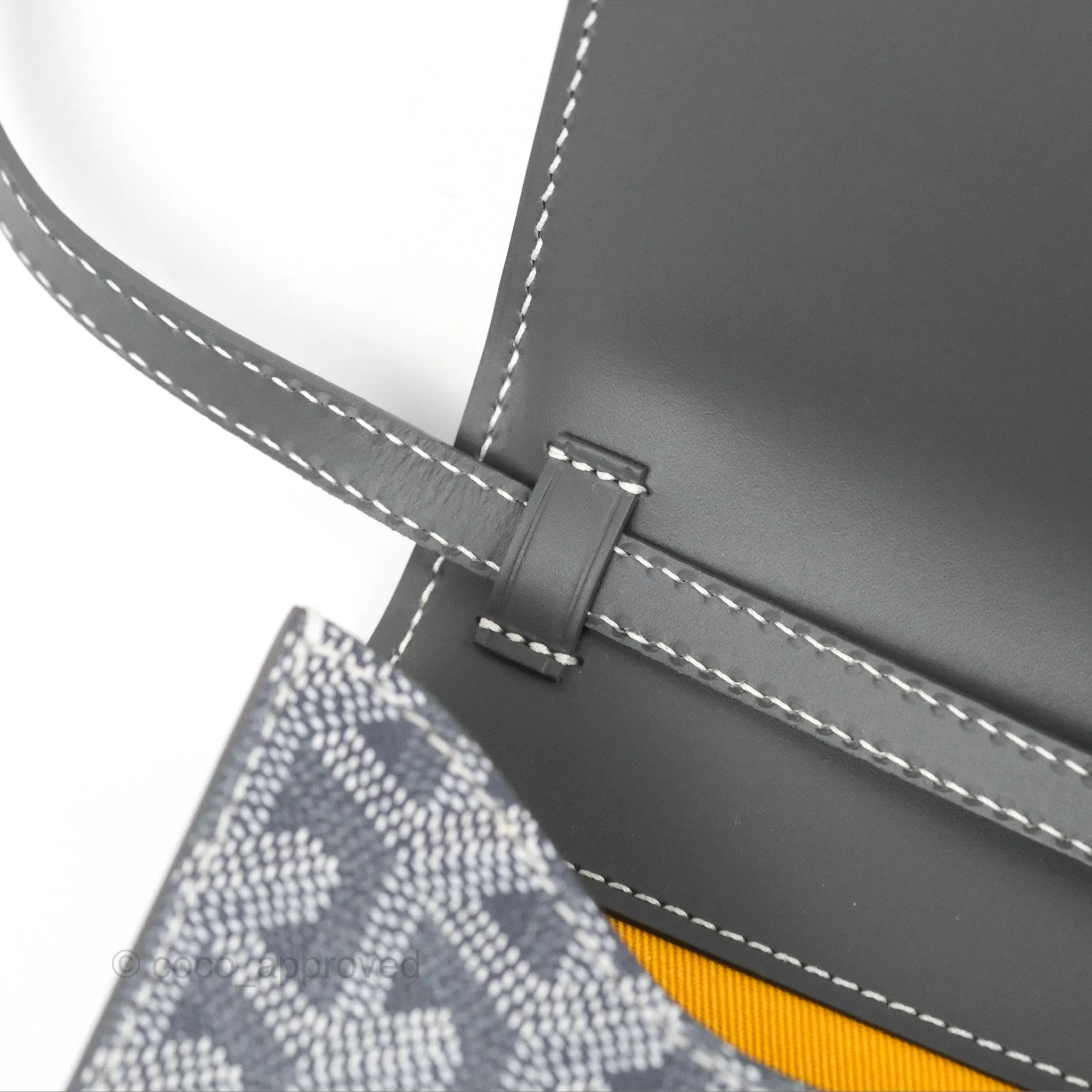 Goyard Monte-Carlo PM Clutch with Strap Grey Goyardine Canvas