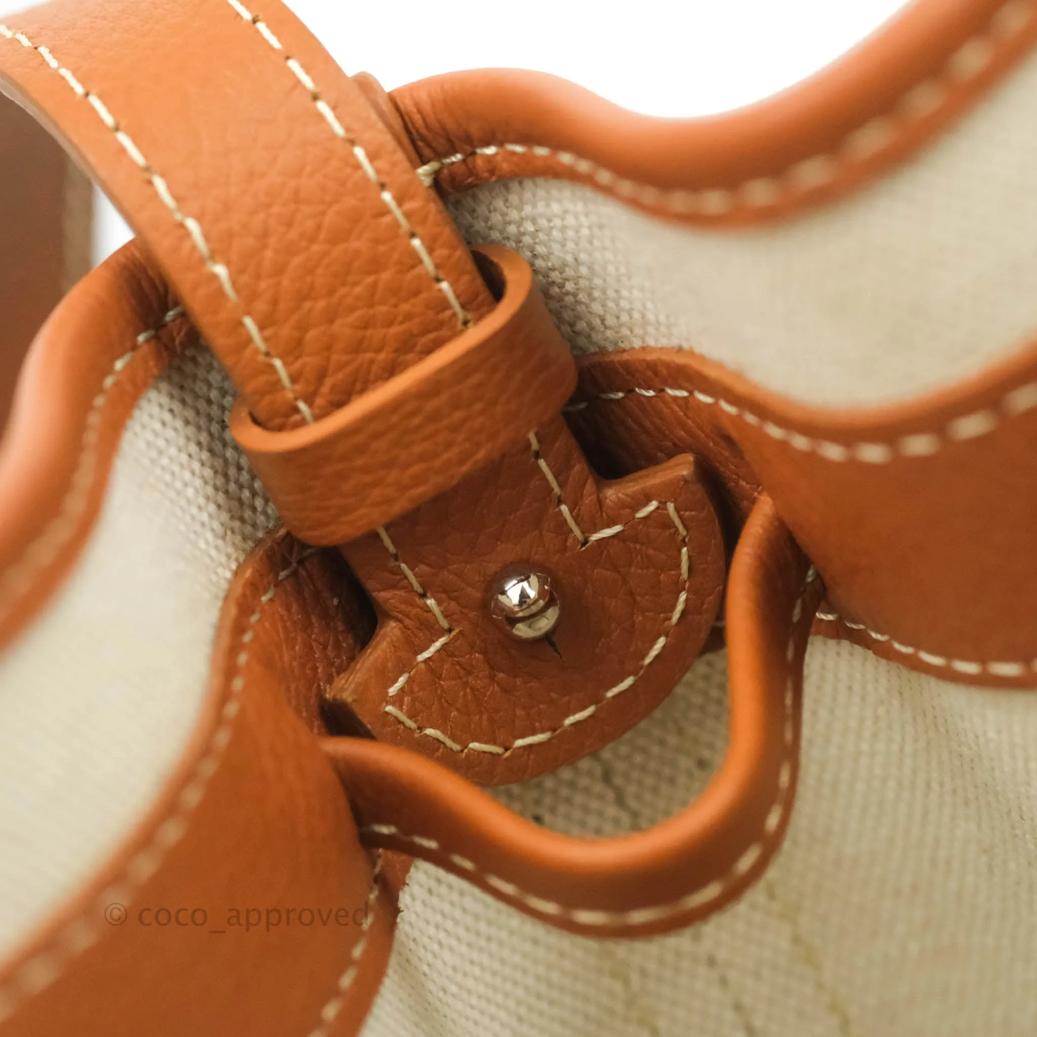 Goyard Petit Flot Black & Natural Drawstring Bucket Bag