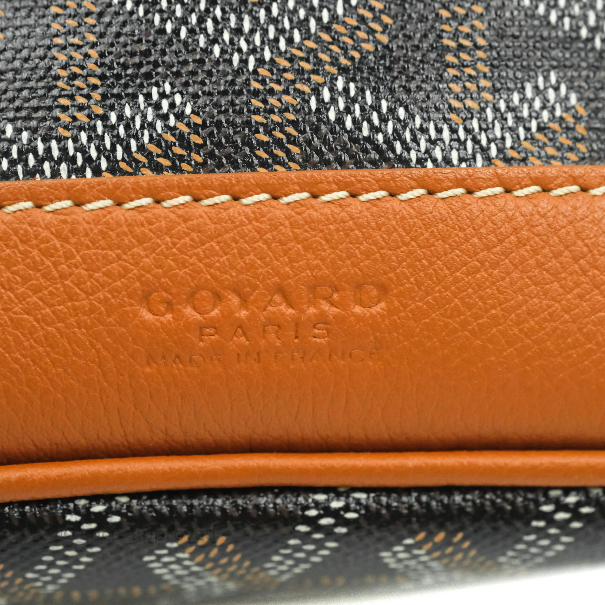 Goyard Petit Flot Black & Natural Drawstring Bucket Bag