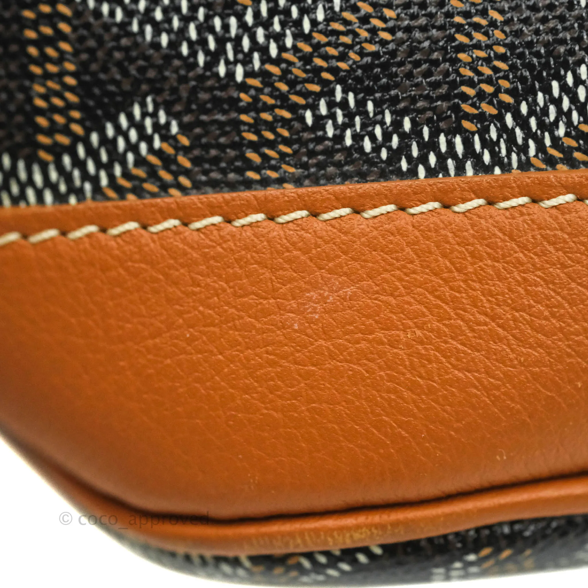 Goyard Petit Flot Black & Natural Drawstring Bucket Bag