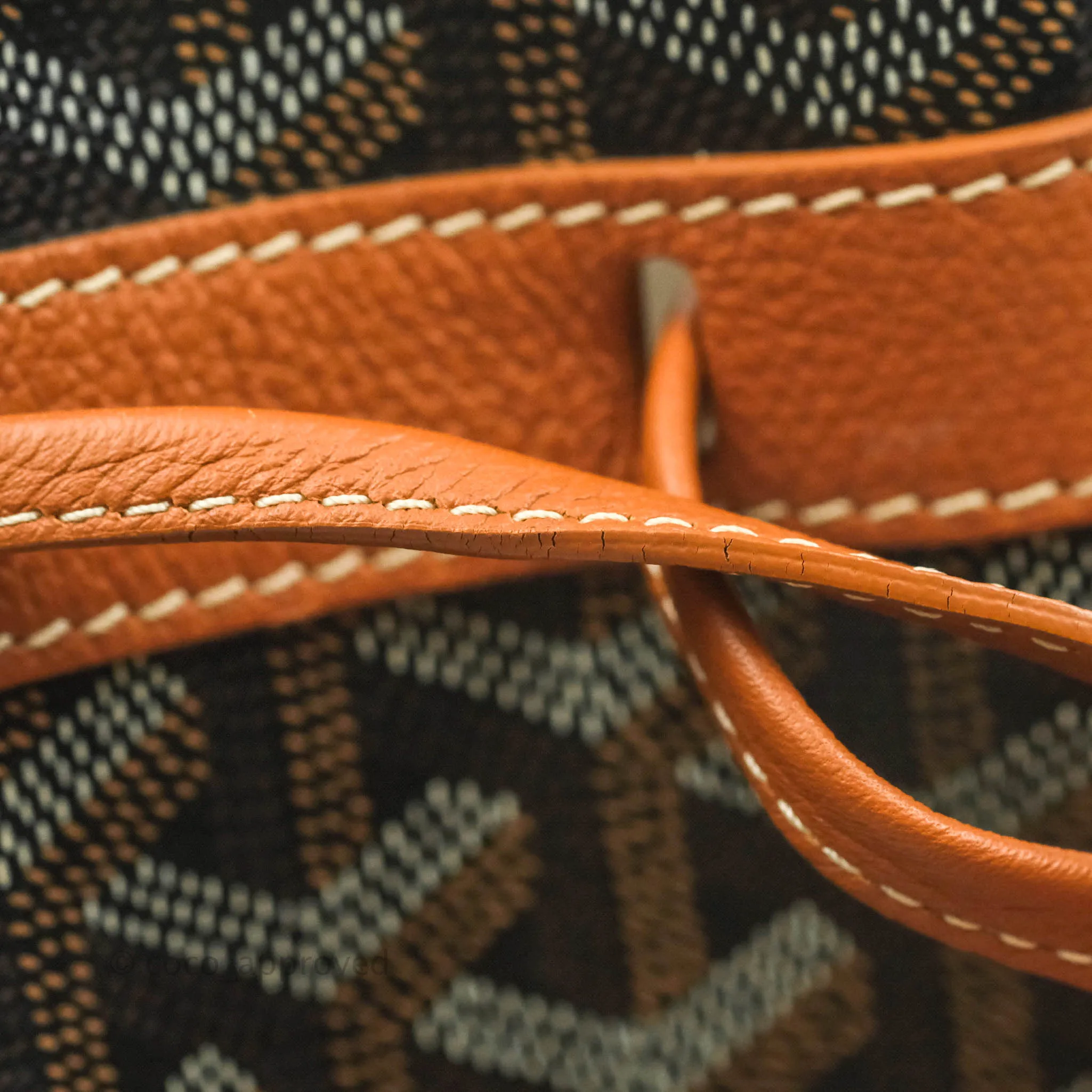 Goyard Petit Flot Black & Natural Drawstring Bucket Bag