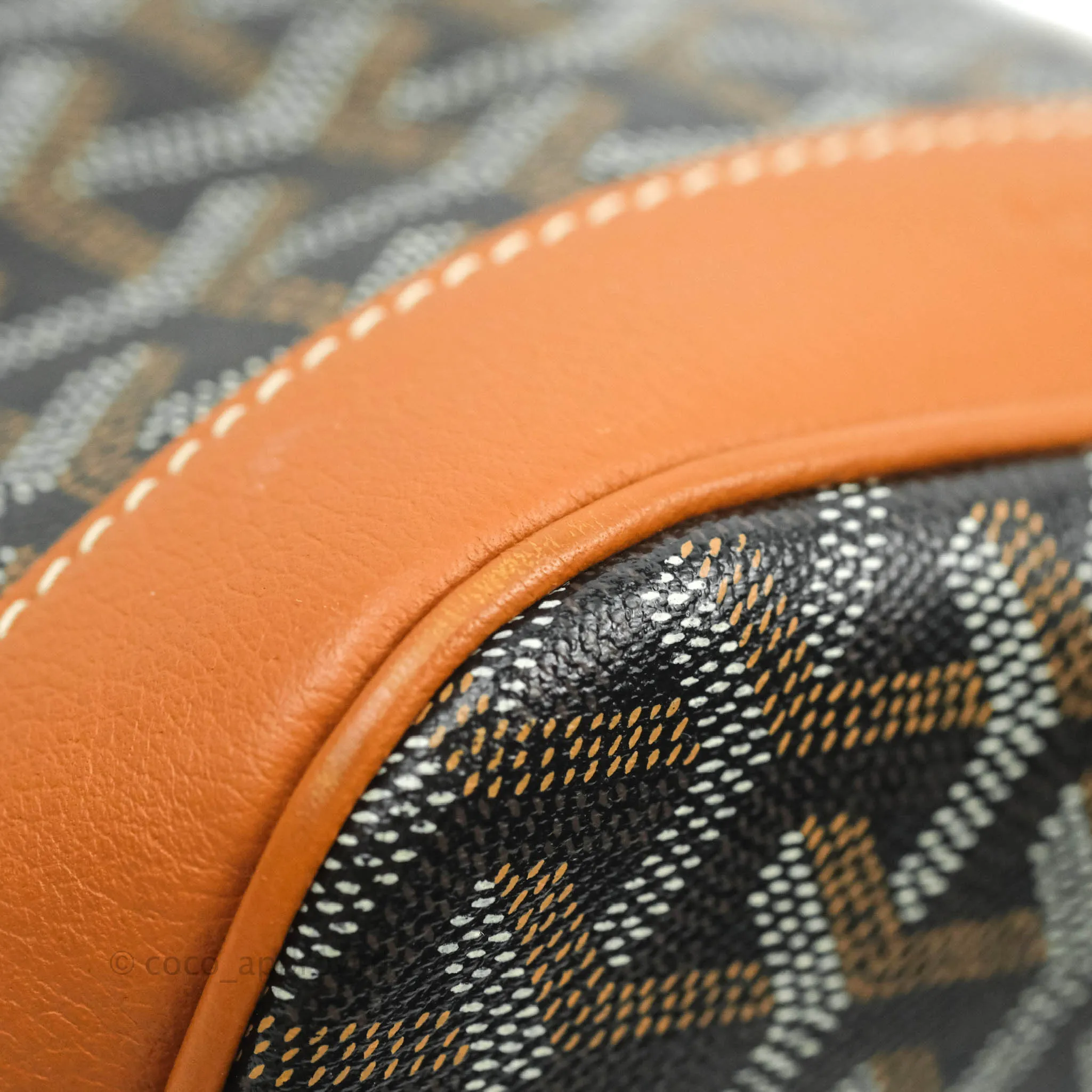 Goyard Petit Flot Black & Natural Drawstring Bucket Bag