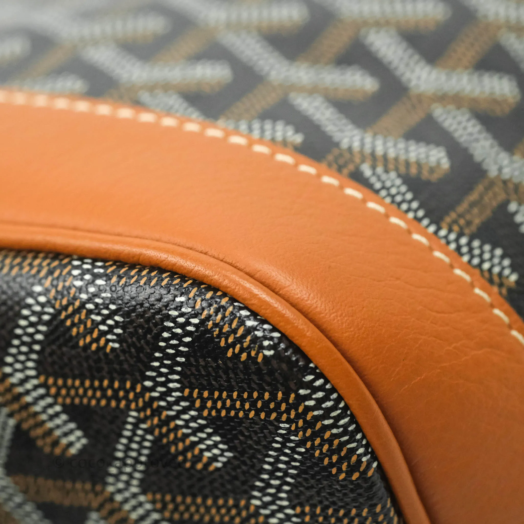 Goyard Petit Flot Black & Natural Drawstring Bucket Bag