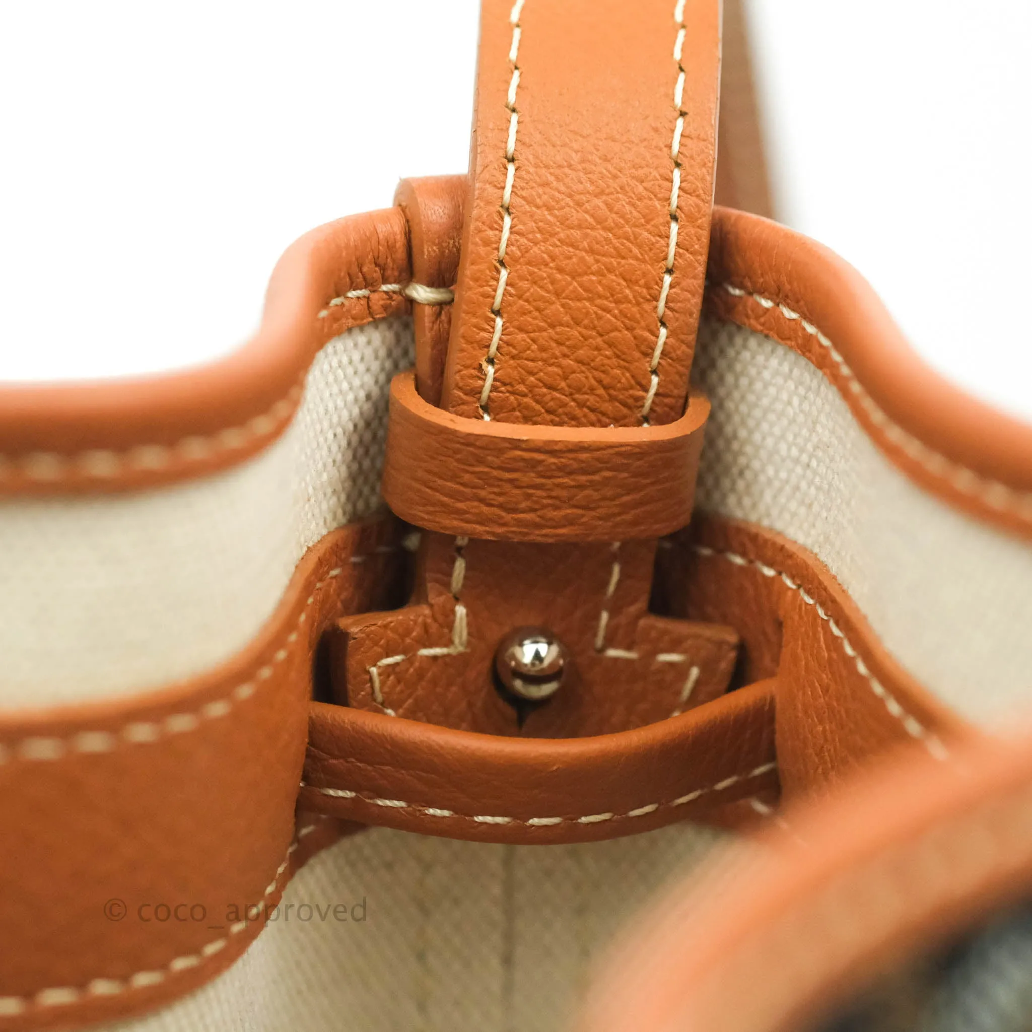 Goyard Petit Flot Black & Natural Drawstring Bucket Bag
