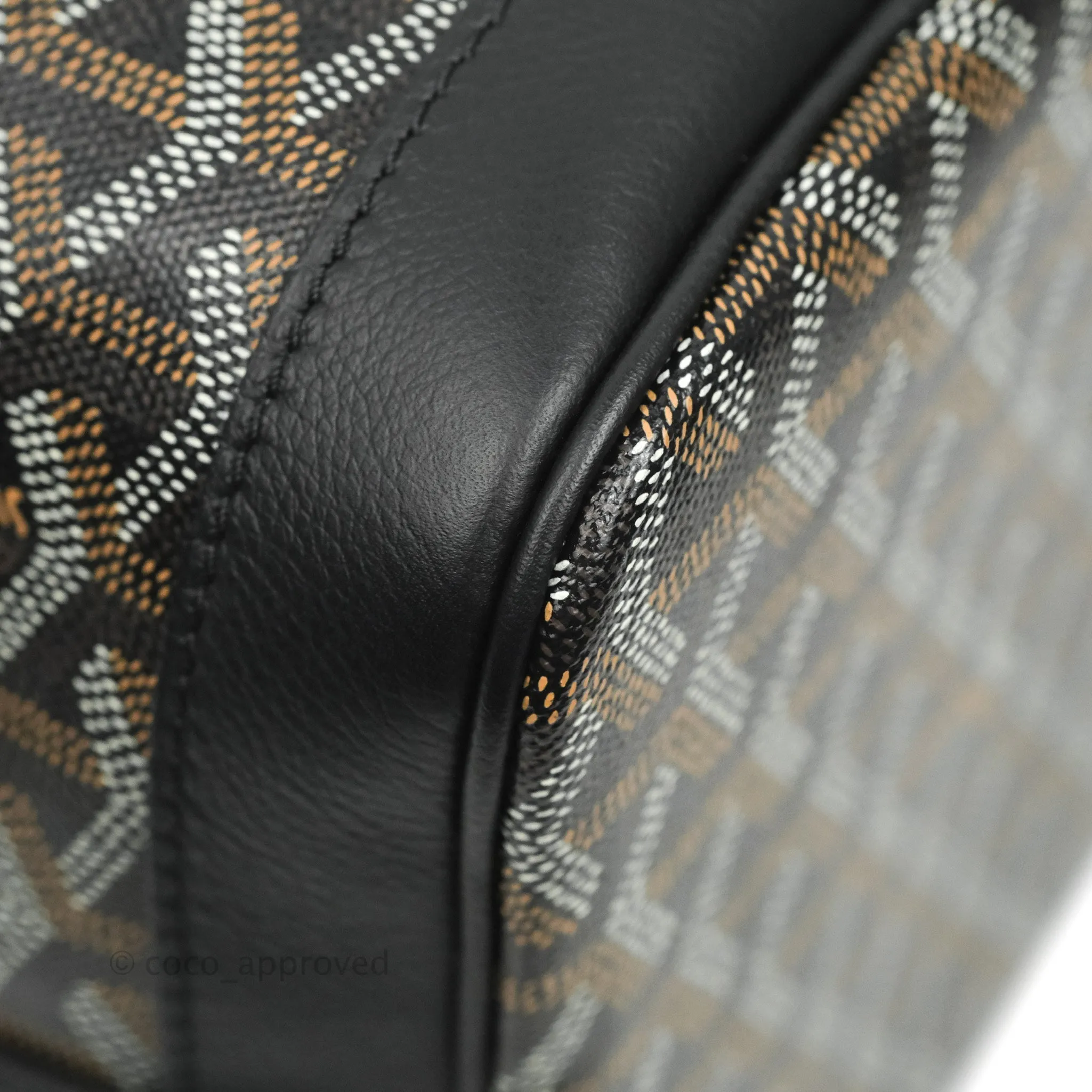 Goyard Petit Flot Black Drawstring Bucket Bag
