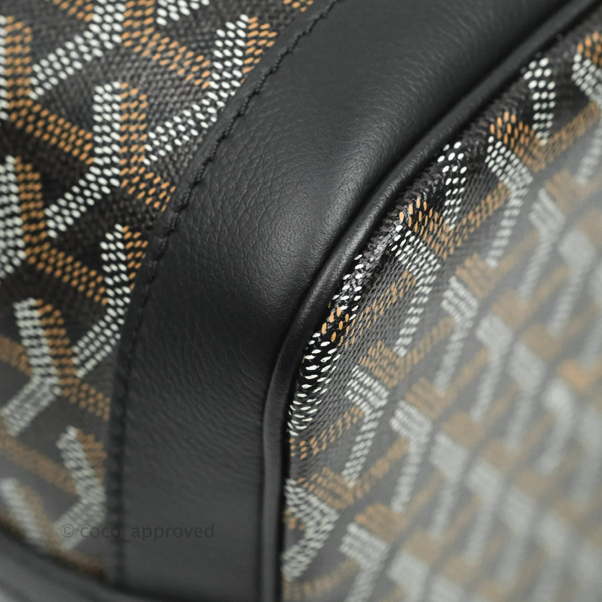 Goyard Petit Flot Black Drawstring Bucket Bag