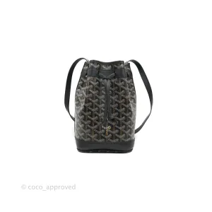 Goyard Petit Flot Black Drawstring Bucket Bag