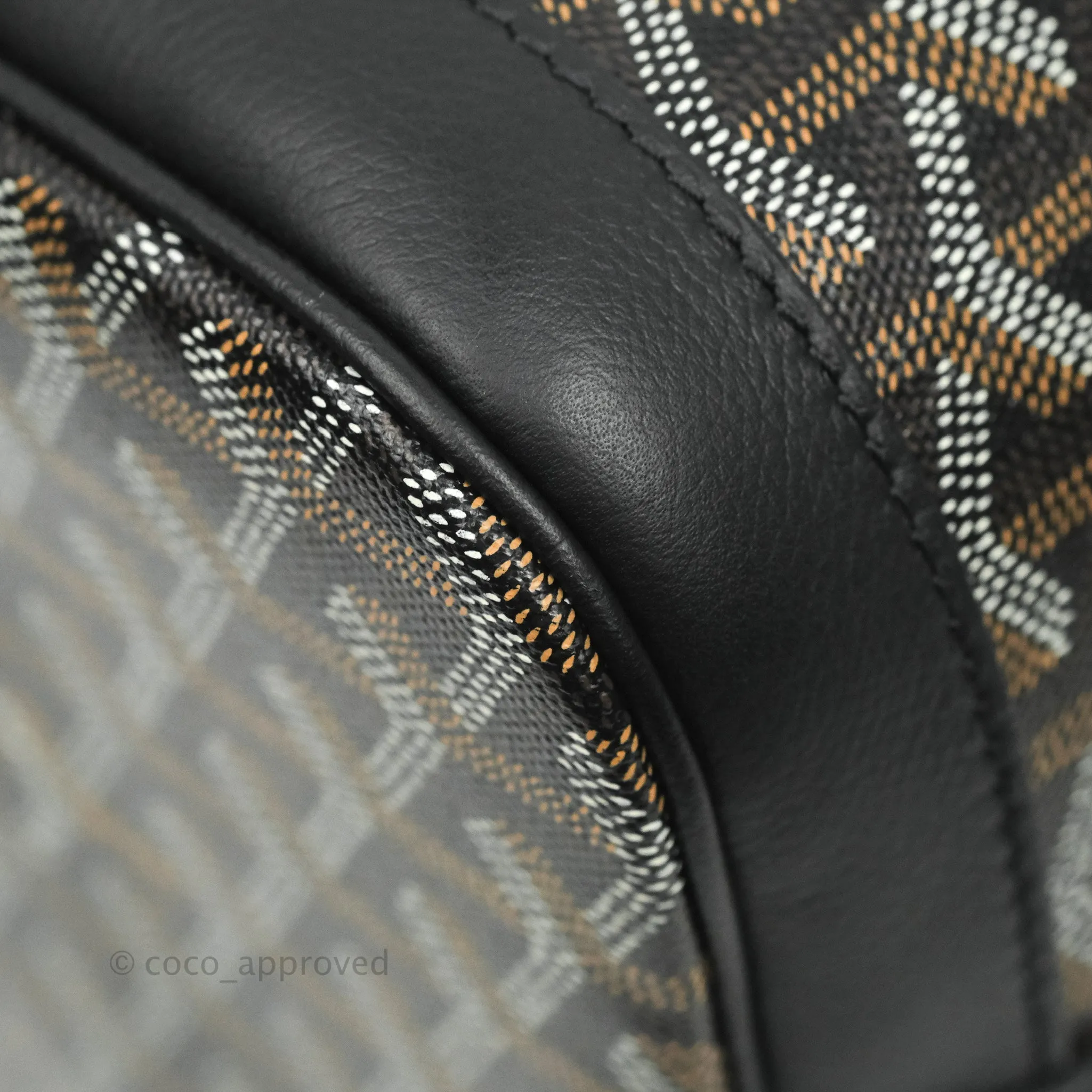 Goyard Petit Flot Black Drawstring Bucket Bag