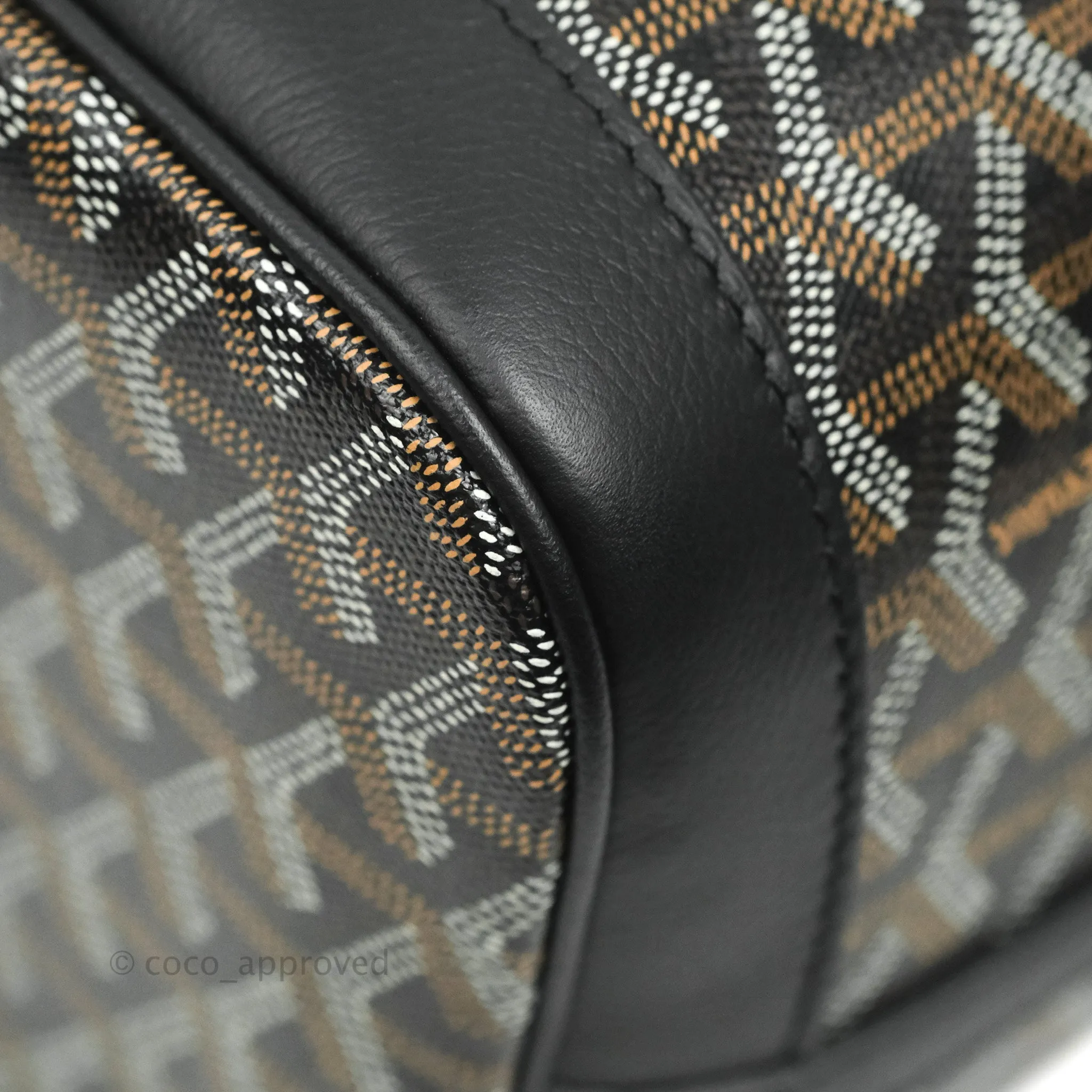 Goyard Petit Flot Black Drawstring Bucket Bag