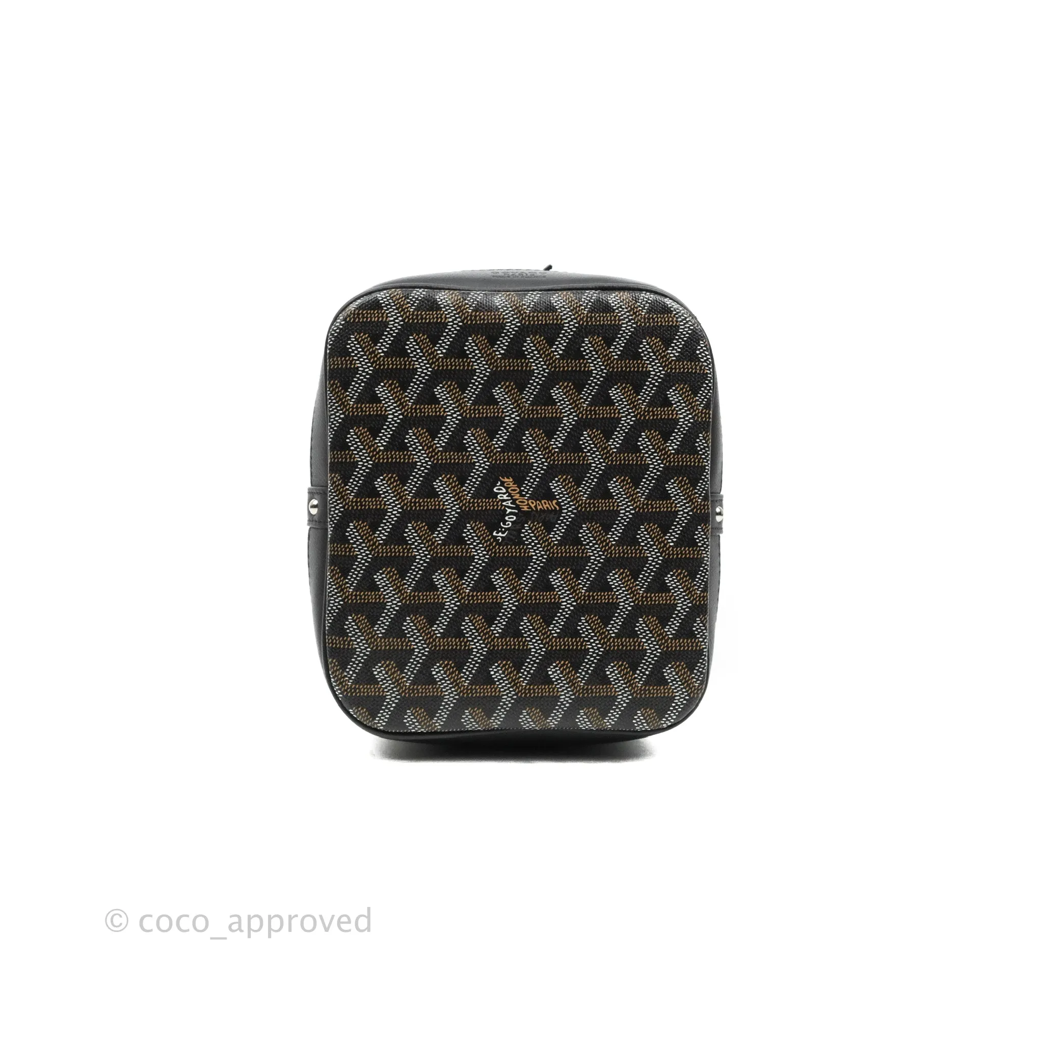 Goyard Petit Flot Black Drawstring Bucket Bag