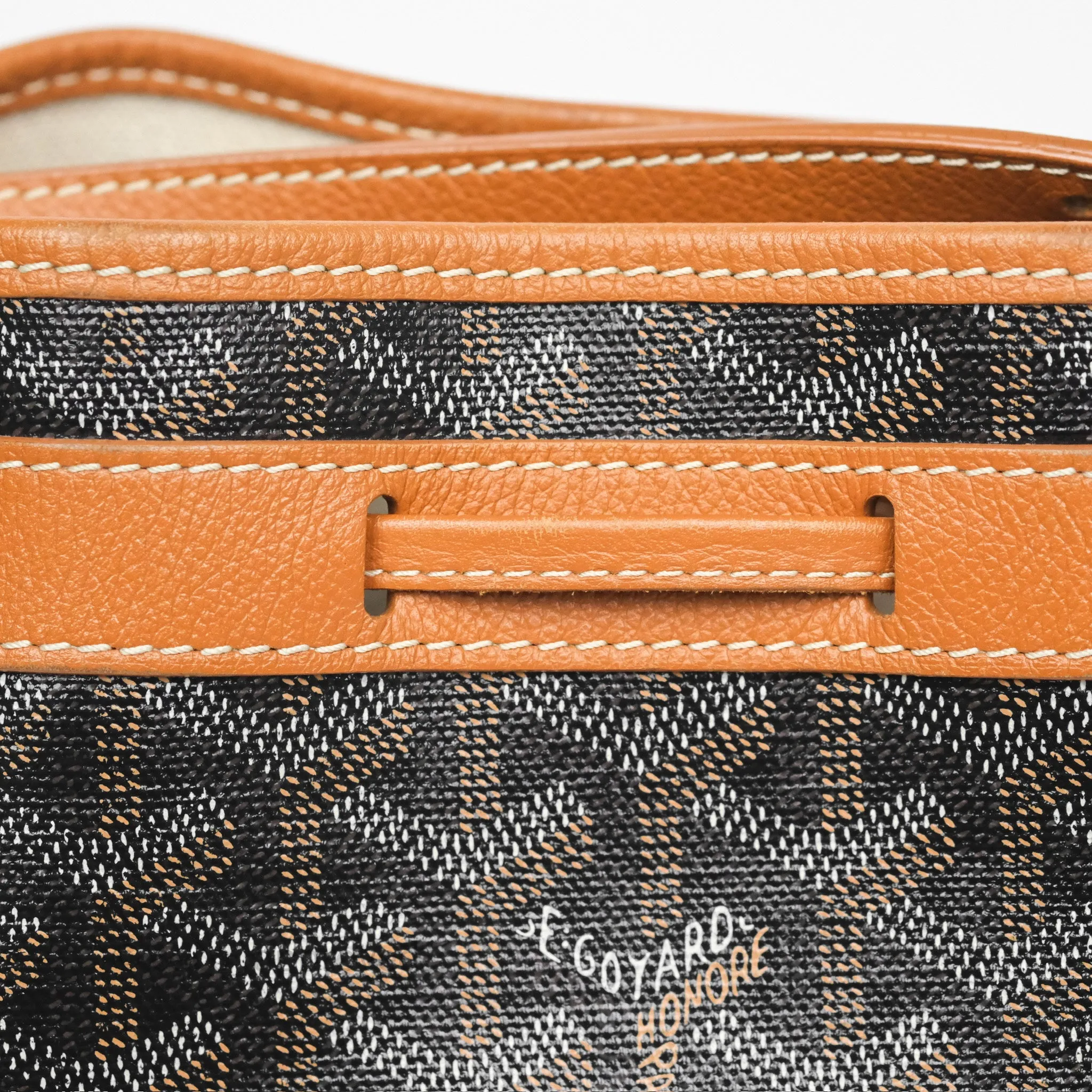 Goyard Petit Flot Bucket Bag Black & Tan Goyardine