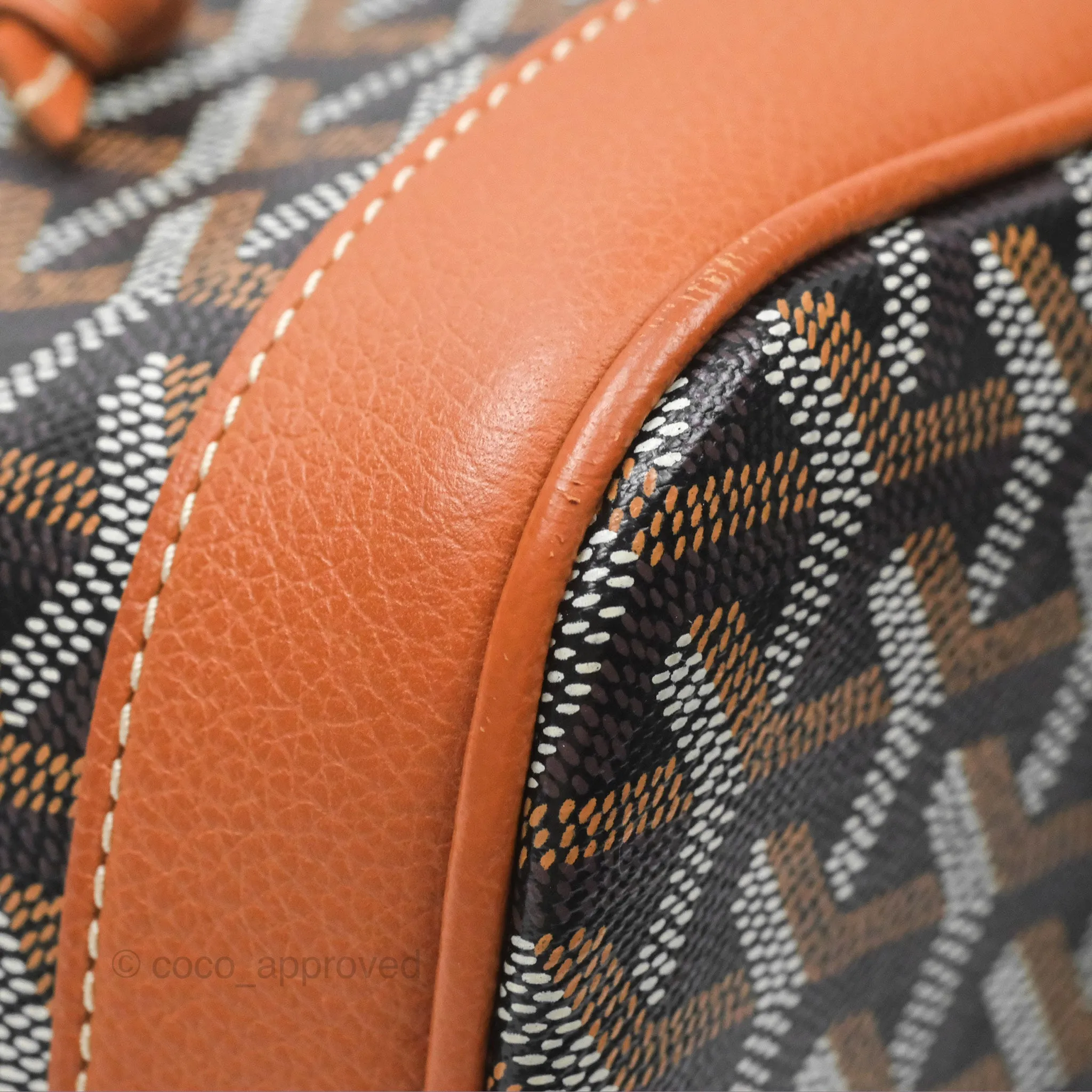 Goyard Petit Flot Bucket Bag Black & Tan Goyardine