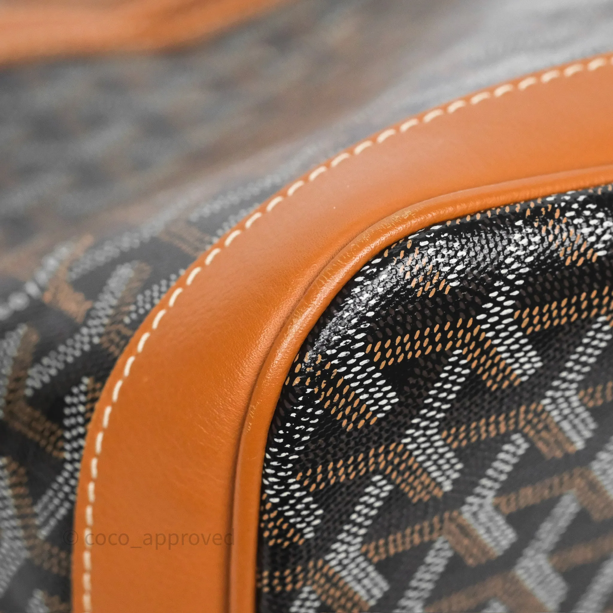 Goyard Petit Flot Bucket Bag Black & Tan Goyardine